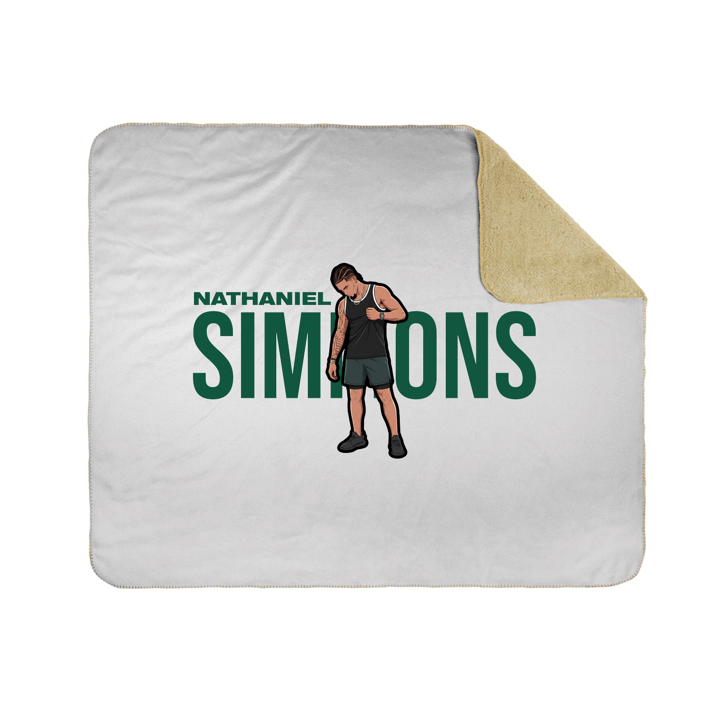 Throw Blanket — Player Name in White