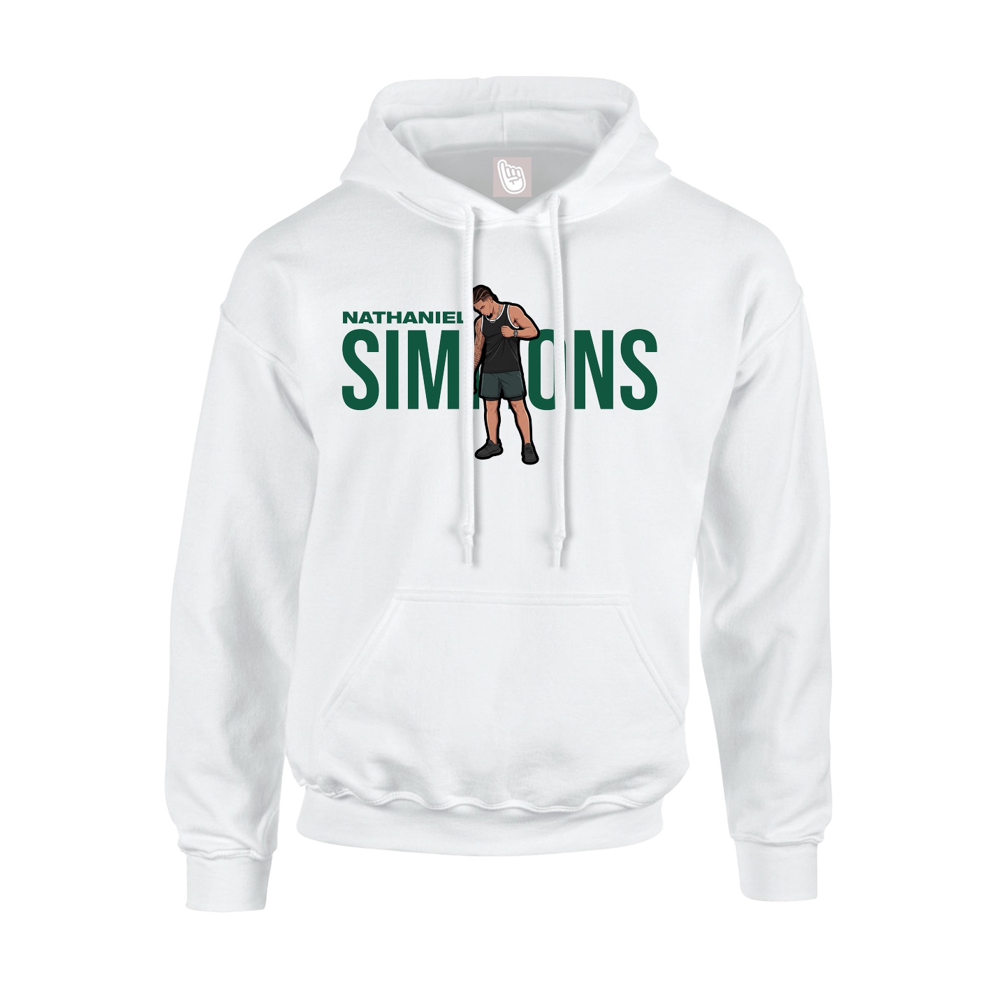 Youth Hoodie — Player Name in White