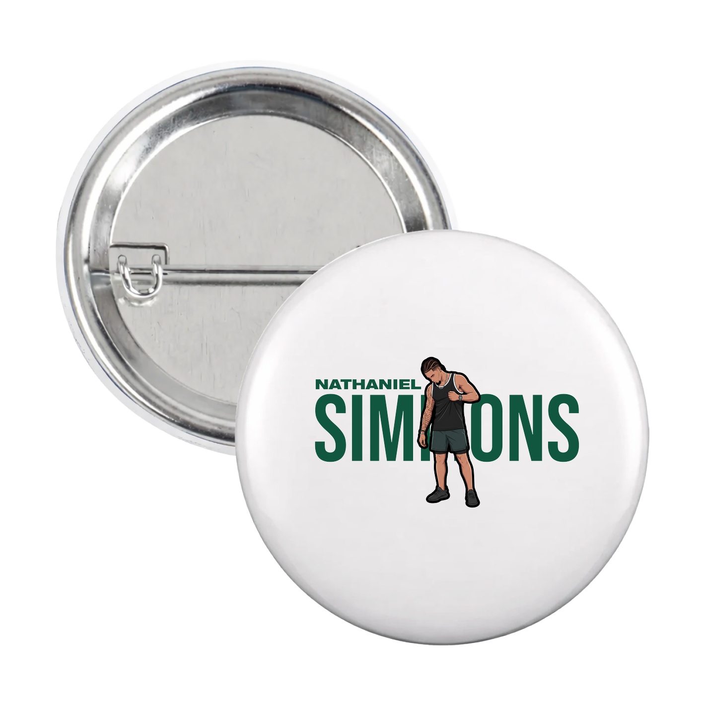 Game Day Button — Player Name in White