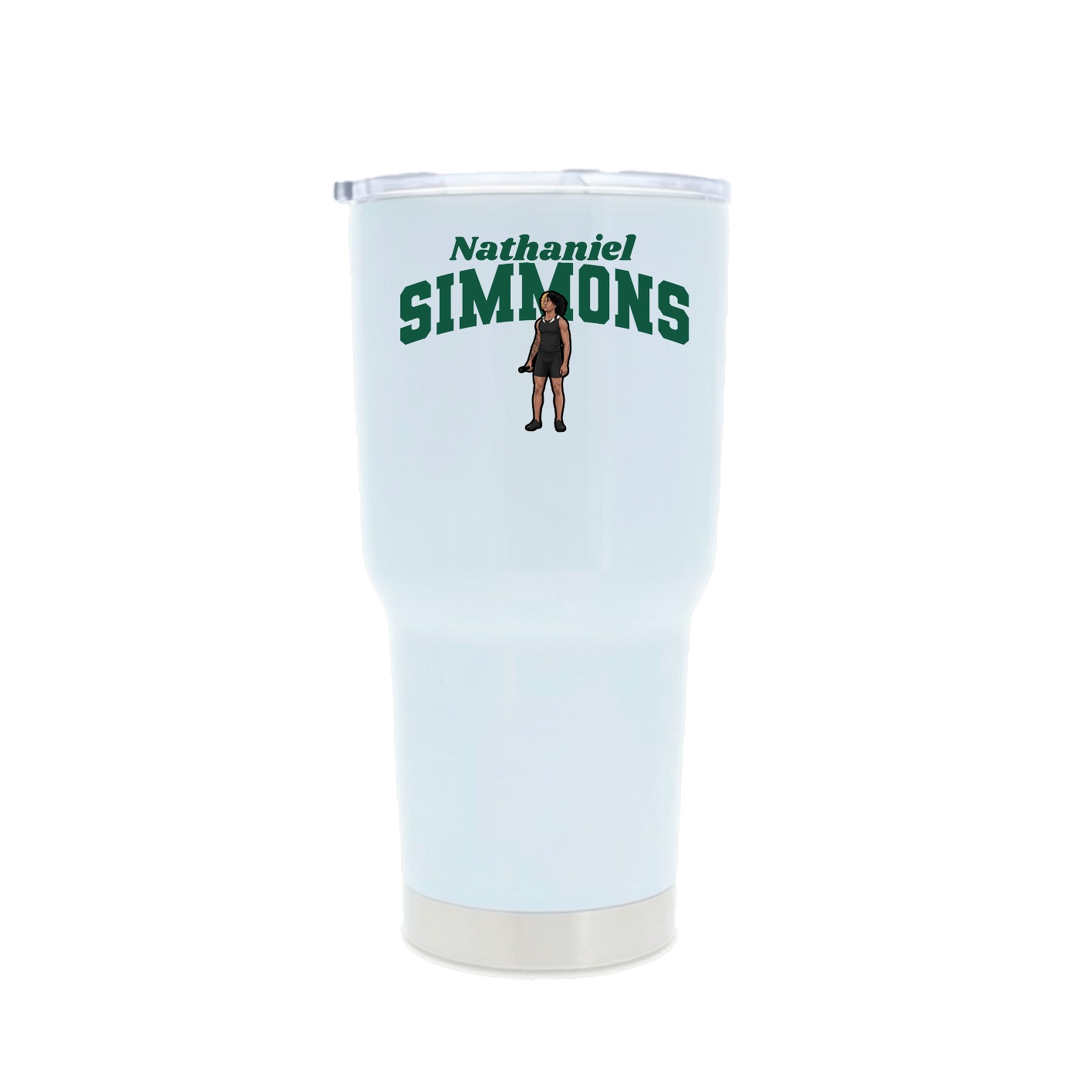 30oz Stainless Steel Tumbler — Signature Arch in White