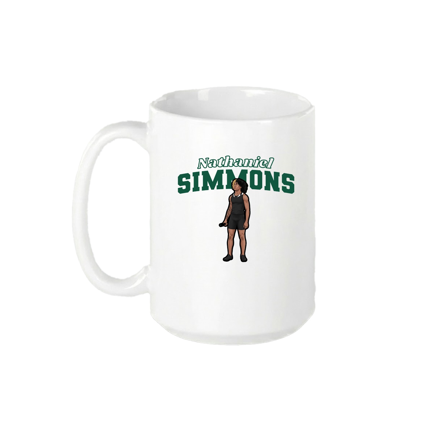 15oz Coffee Mug — Name Arch in White
