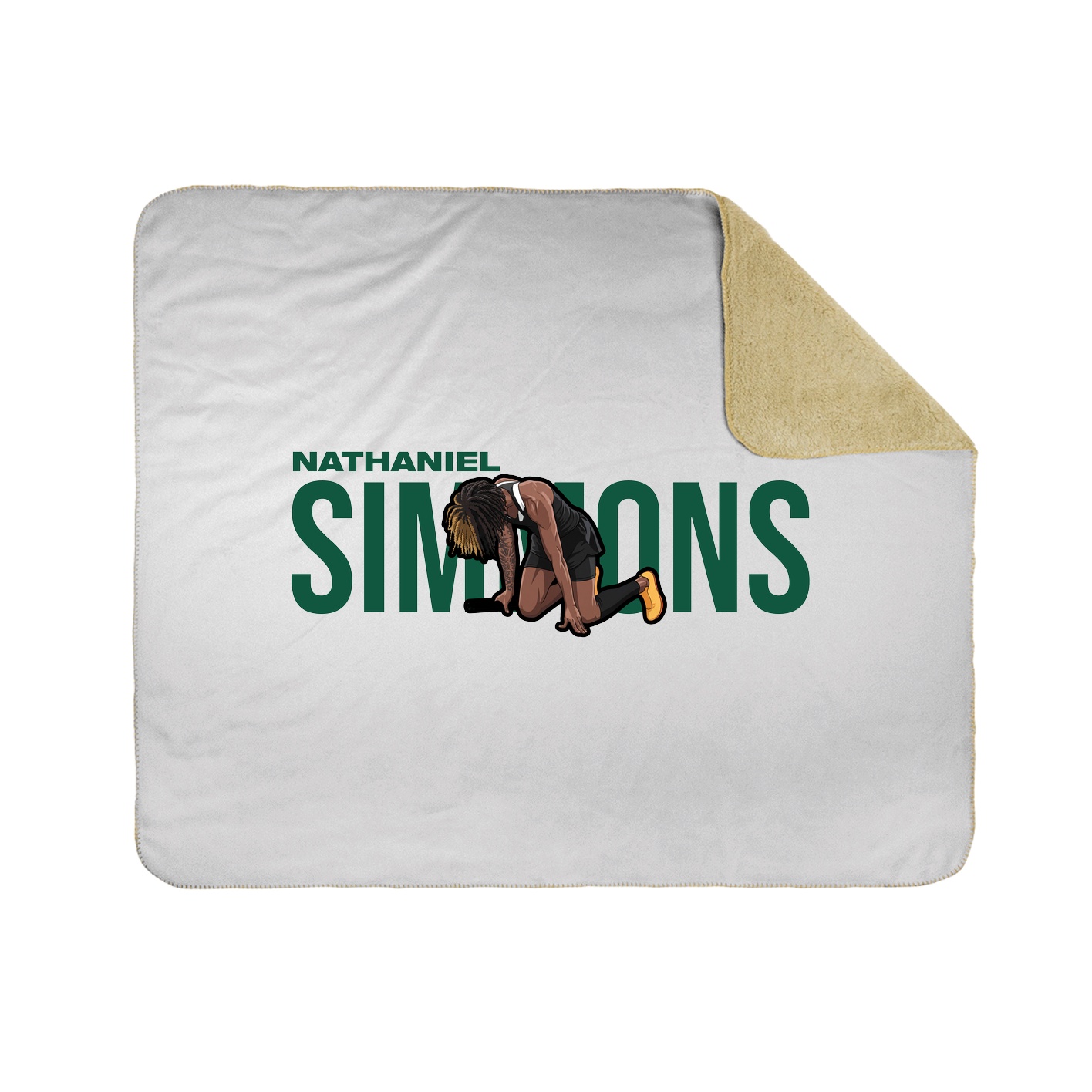 Throw Blanket — Player Name in White