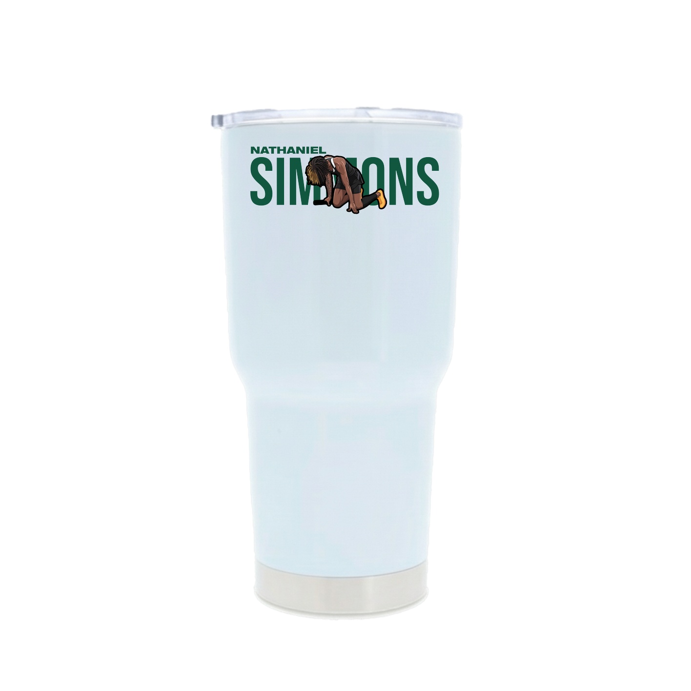 30oz Stainless Steel Tumbler — Player Name in White
