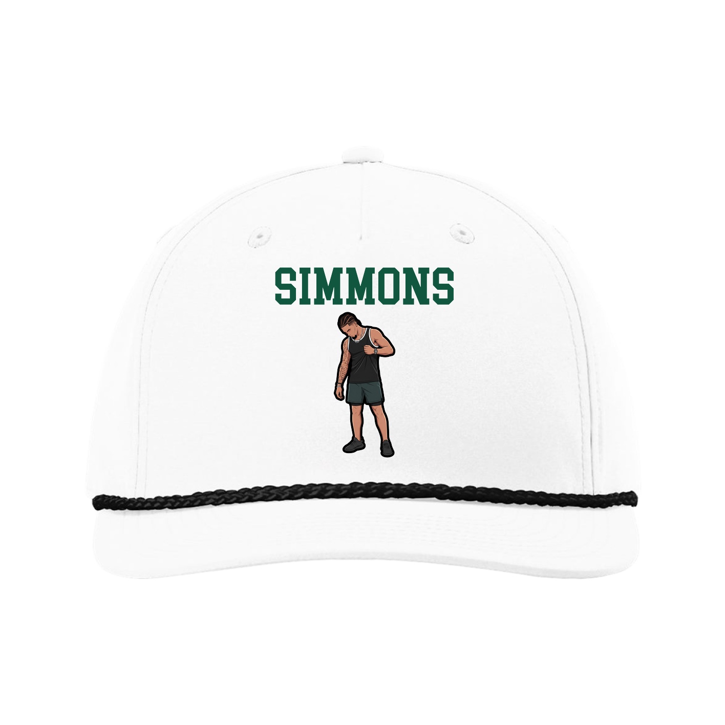 Five-Panel Classic Rope Cap — Shirsey in White