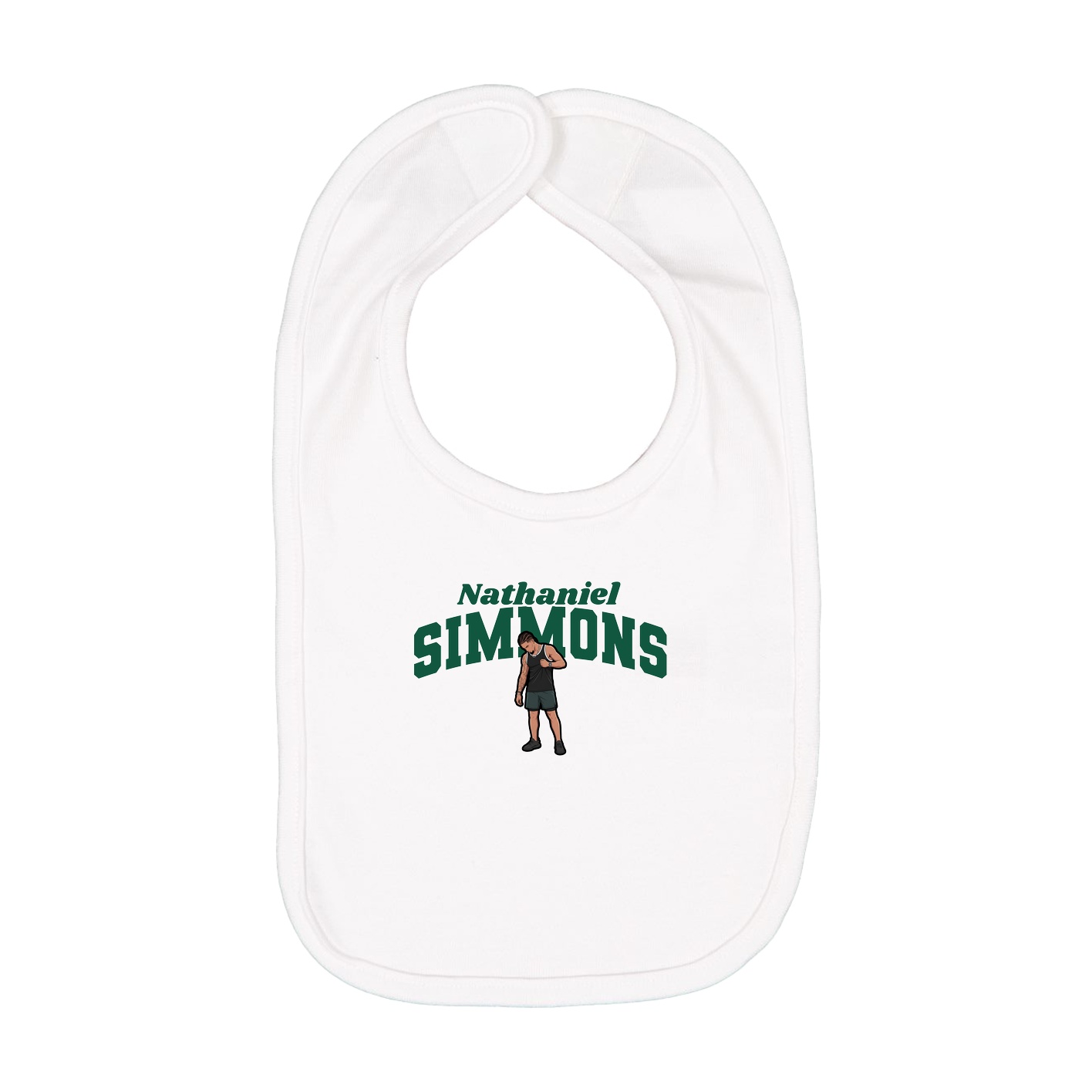 Infant Bib — Signature Arch in White