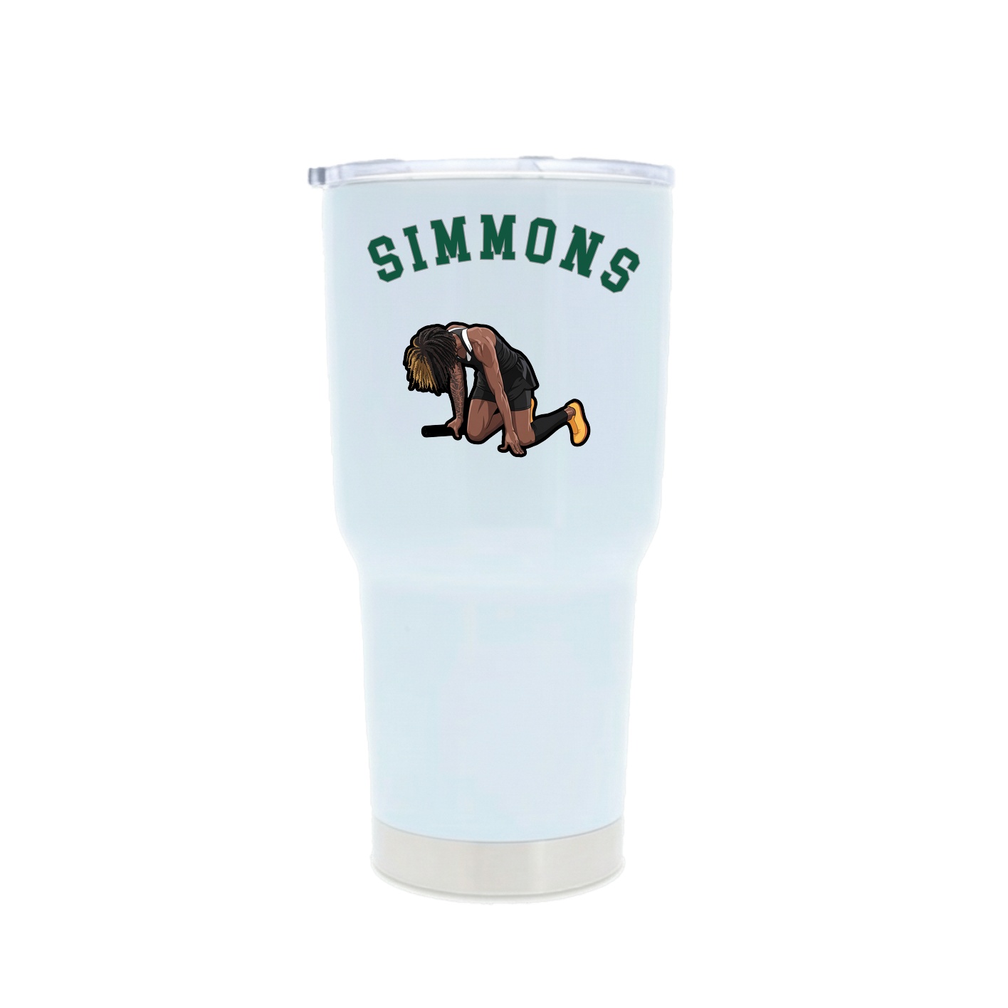 30oz Stainless Steel Tumbler — Shirsey Arch in White