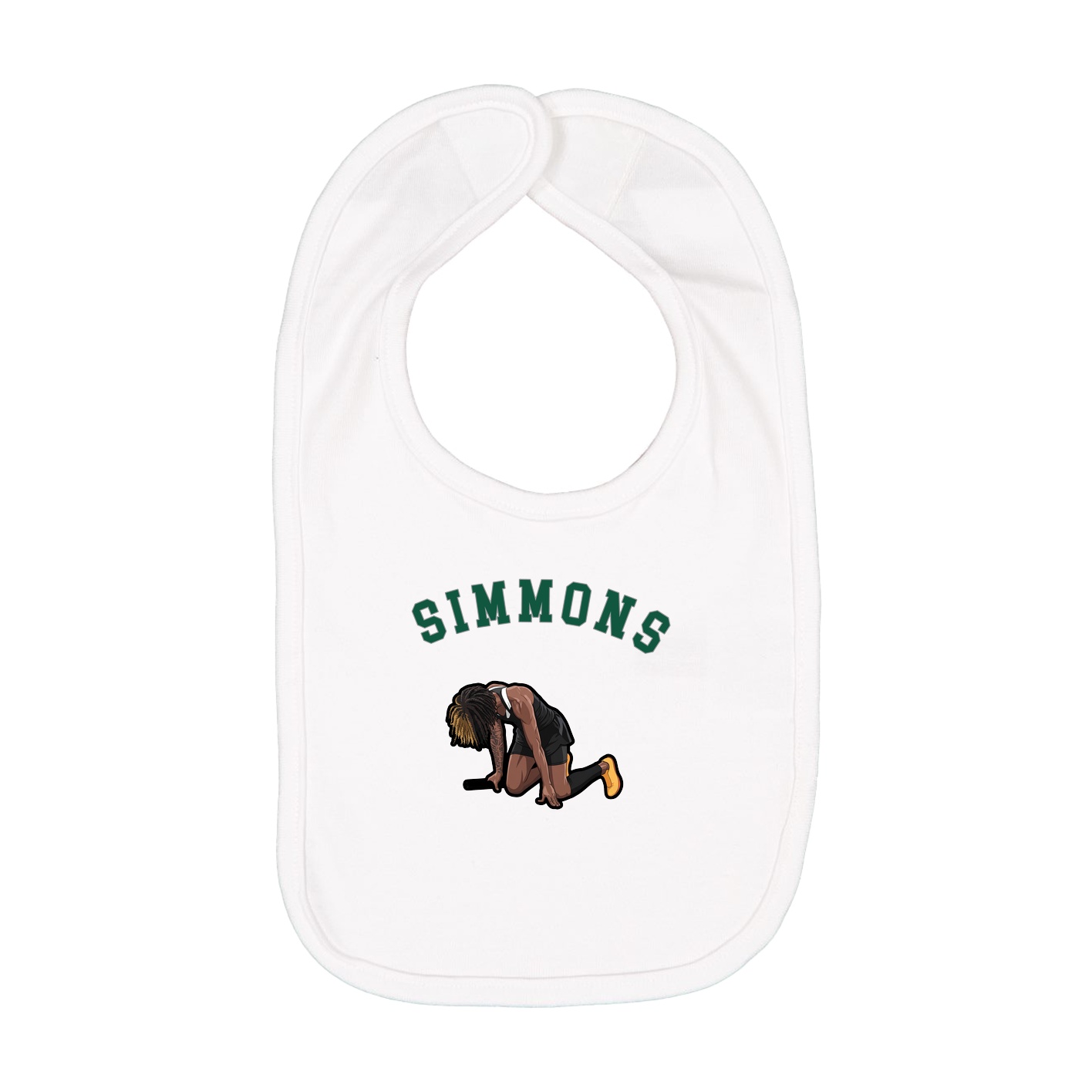 Infant Bib — Shirsey Arch in White