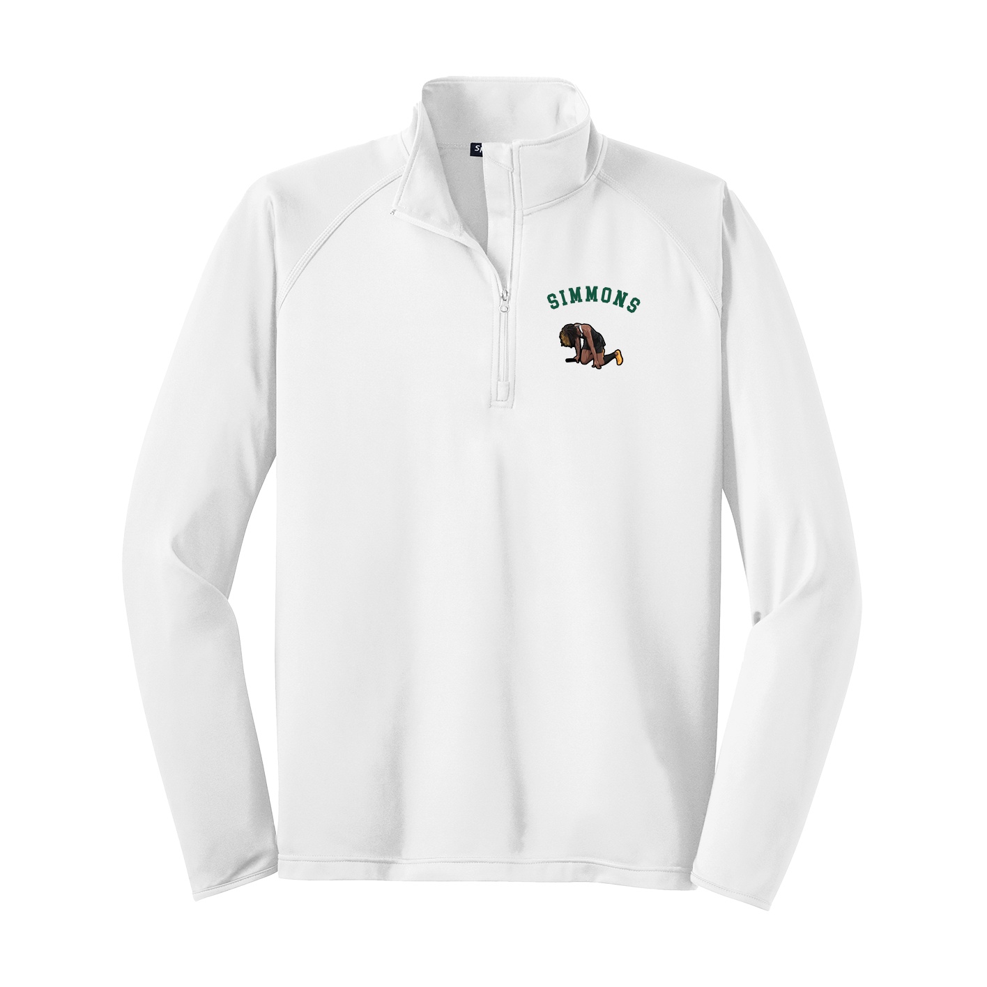 Q-Zip Pullover — Shirsey Arch in White