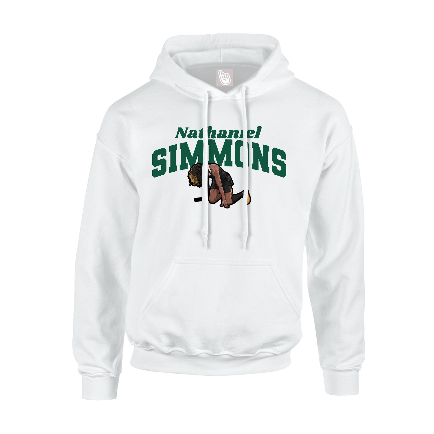 Hoodie — Signature Arch in White