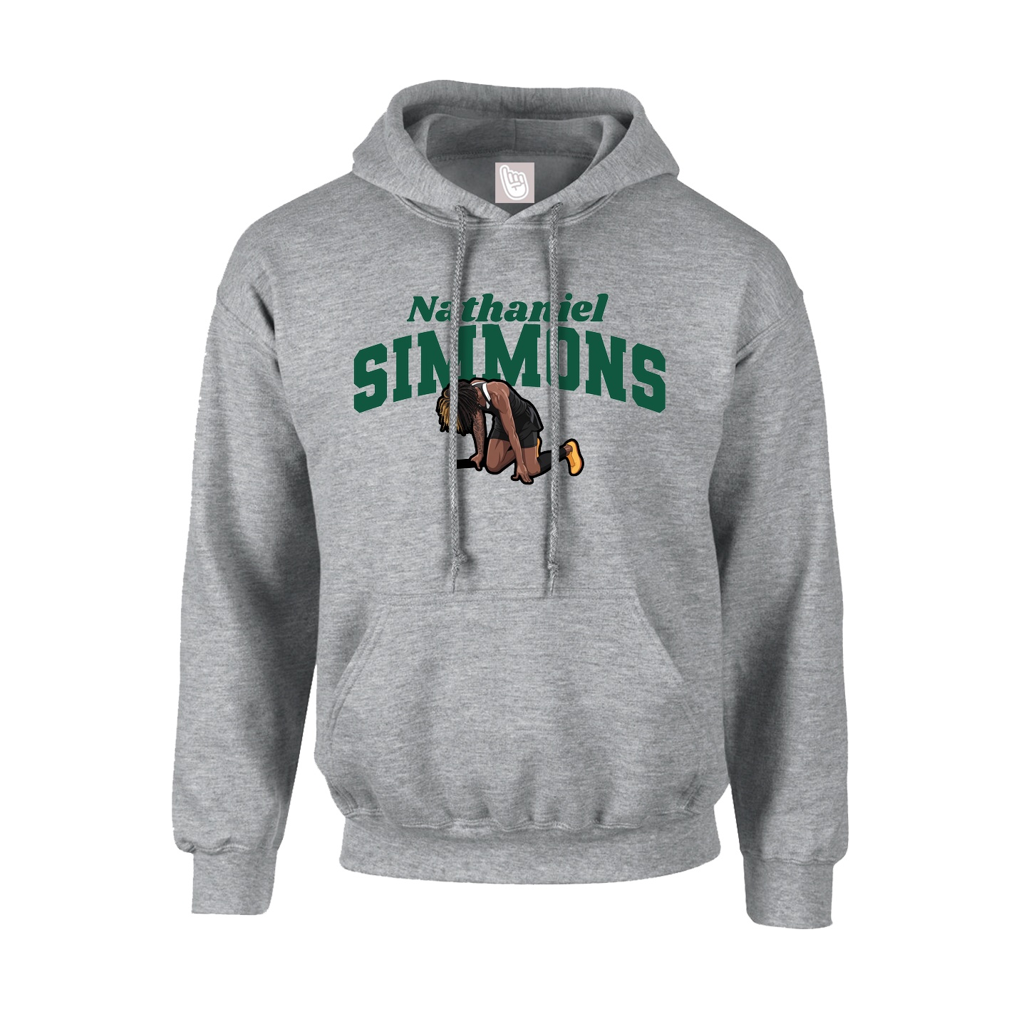 Youth Hoodie — Signature Arch in Grey