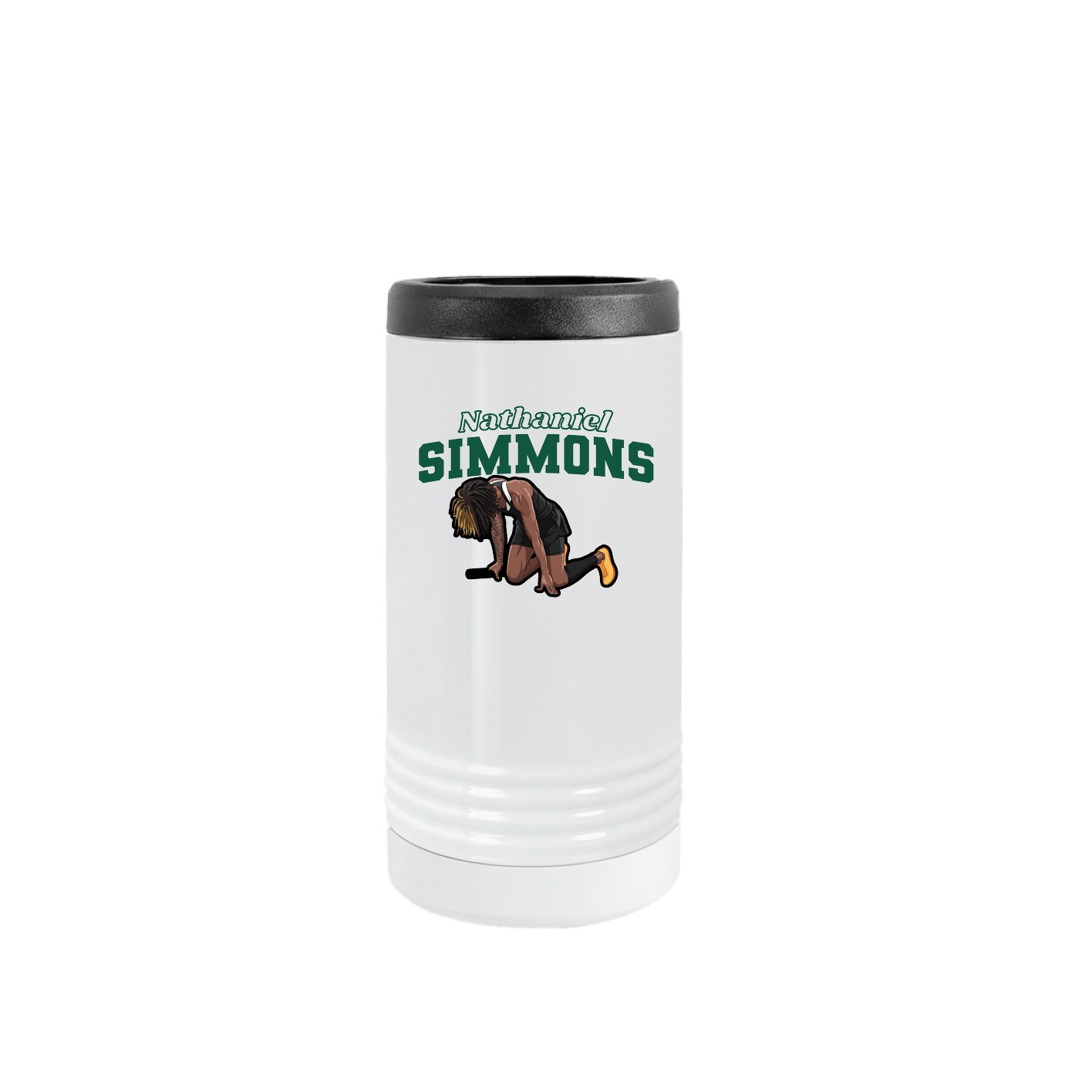 Slim Beverage Holder — Name Arch in White