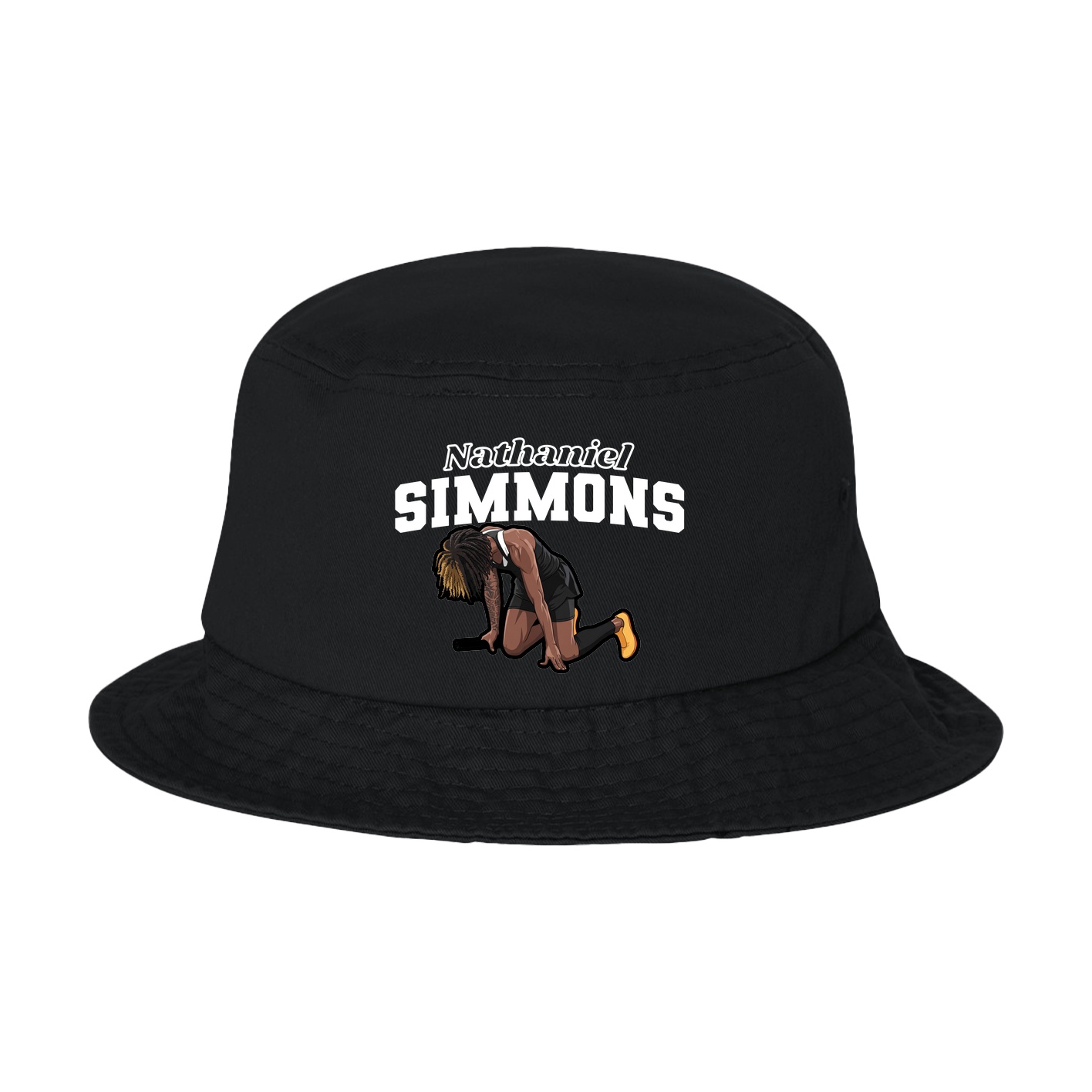 Bucket Cap — Name Arch in Black