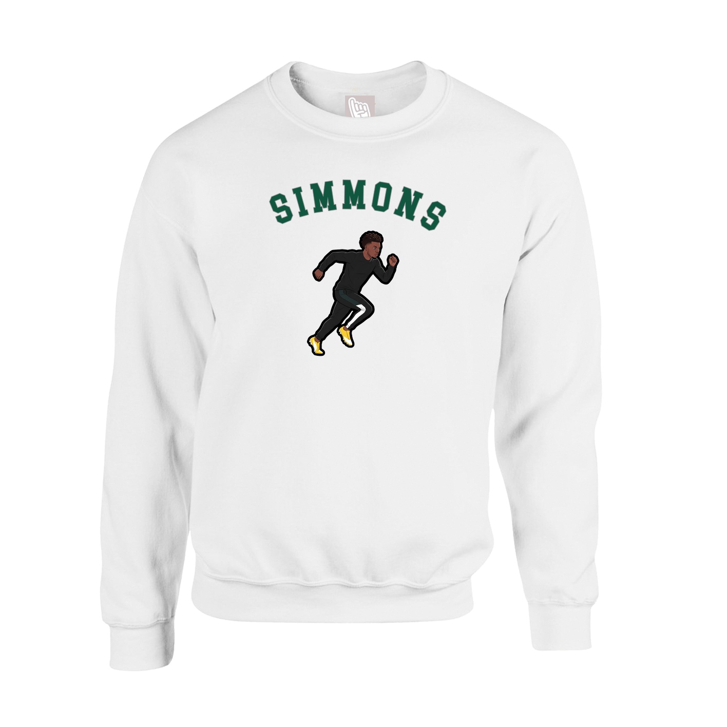 Fleece Crew — Shirsey Arch in White