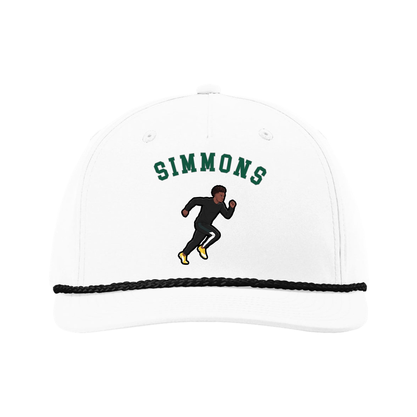 Five-Panel Classic Rope Cap — Shirsey Arch in White