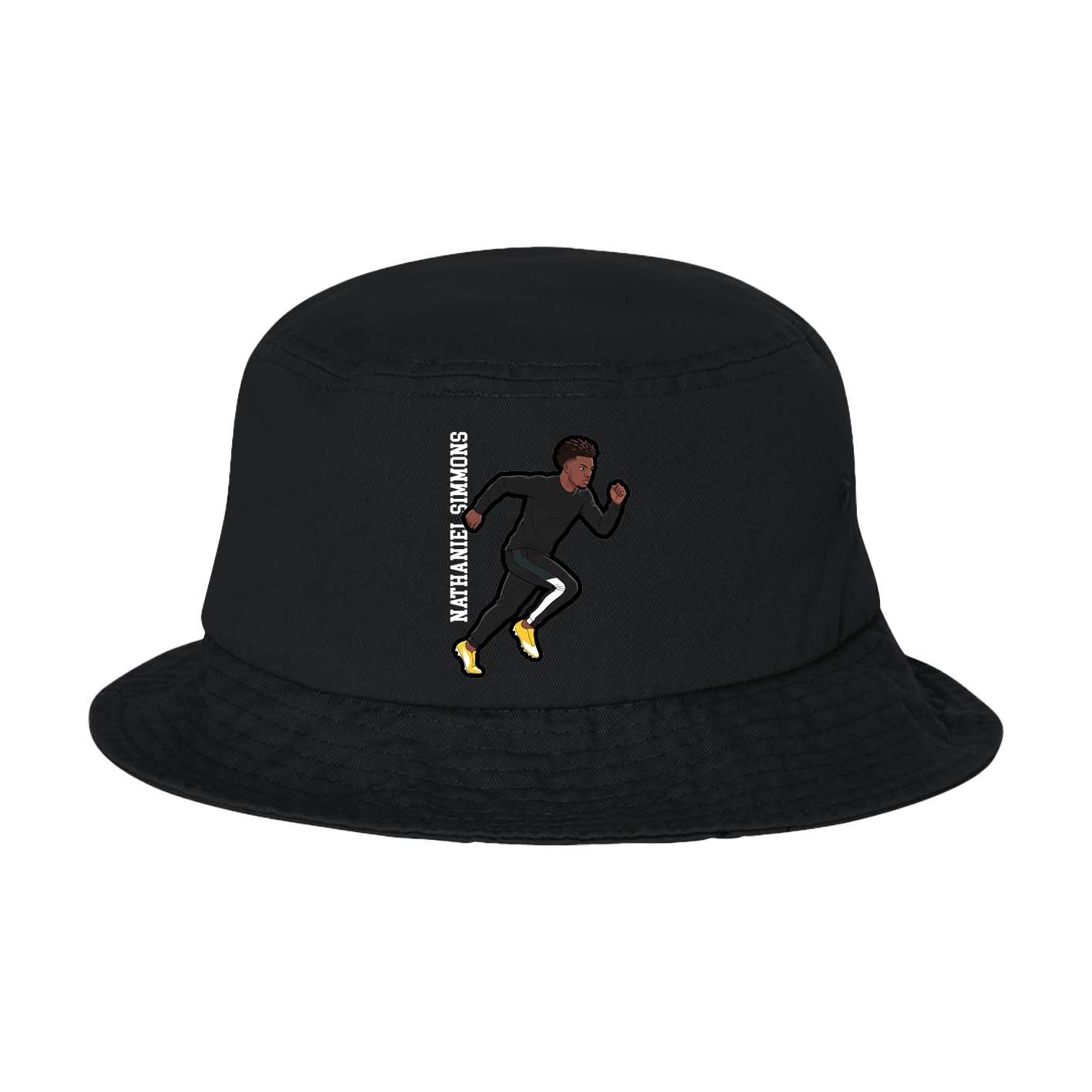 Bucket Cap — Name Vertical in Black