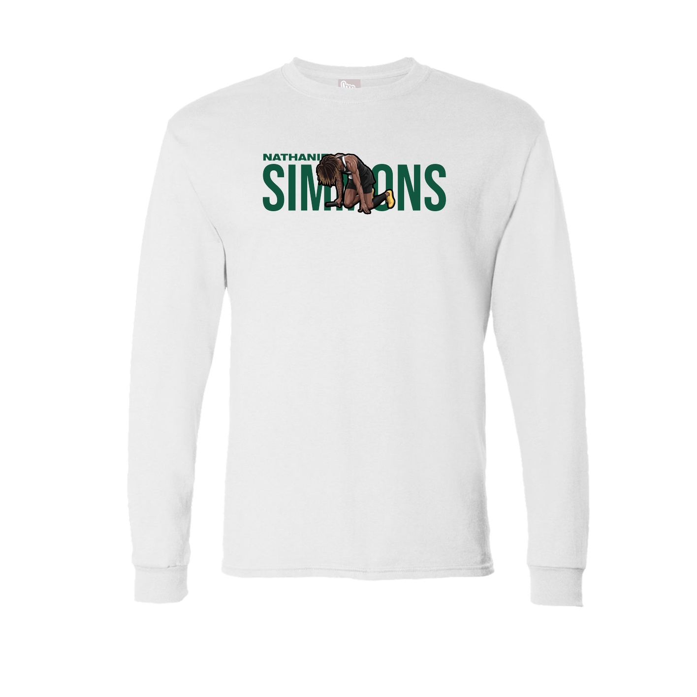 Long Sleeve Tee — Player Name in White