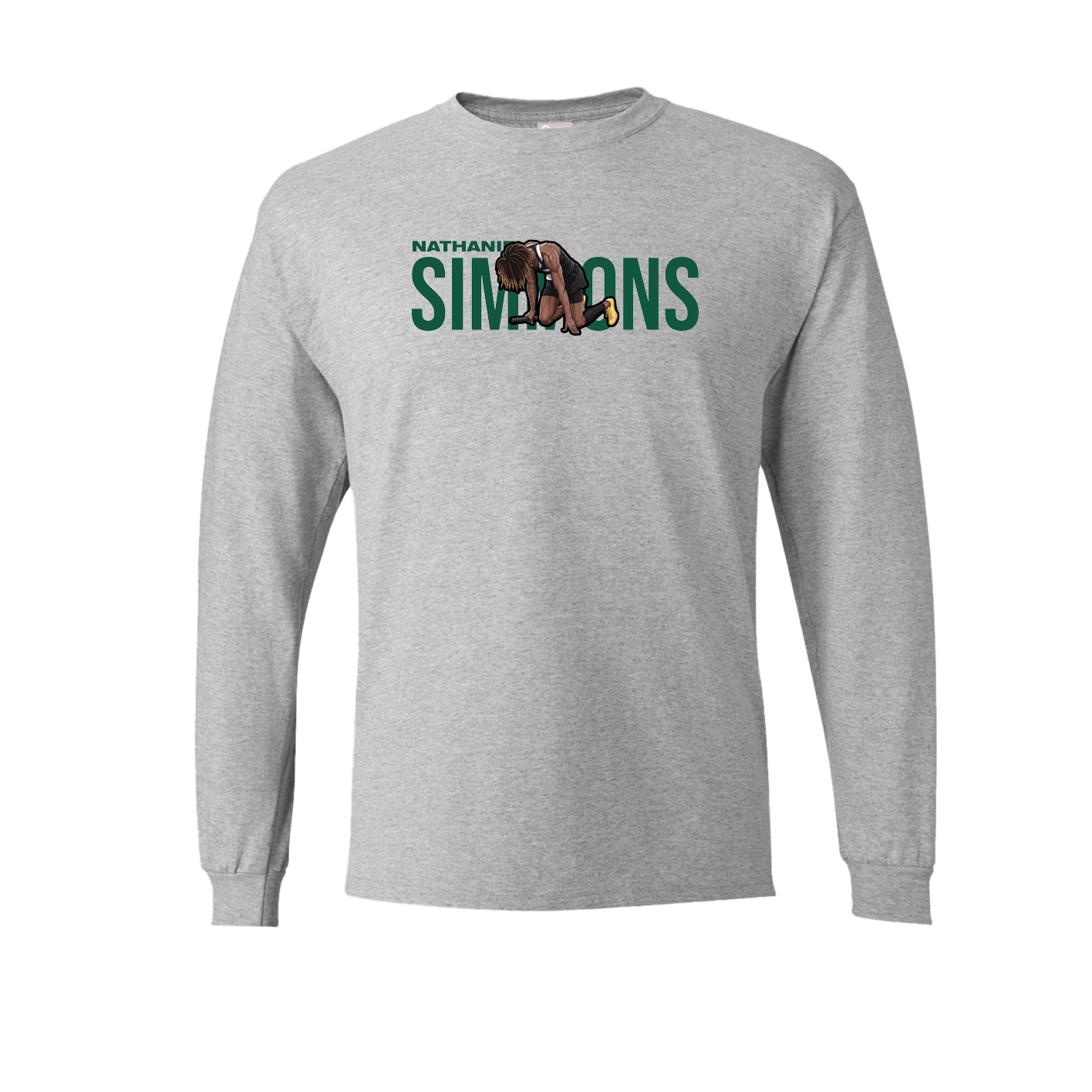 Long Sleeve Tee — Player Name in Grey