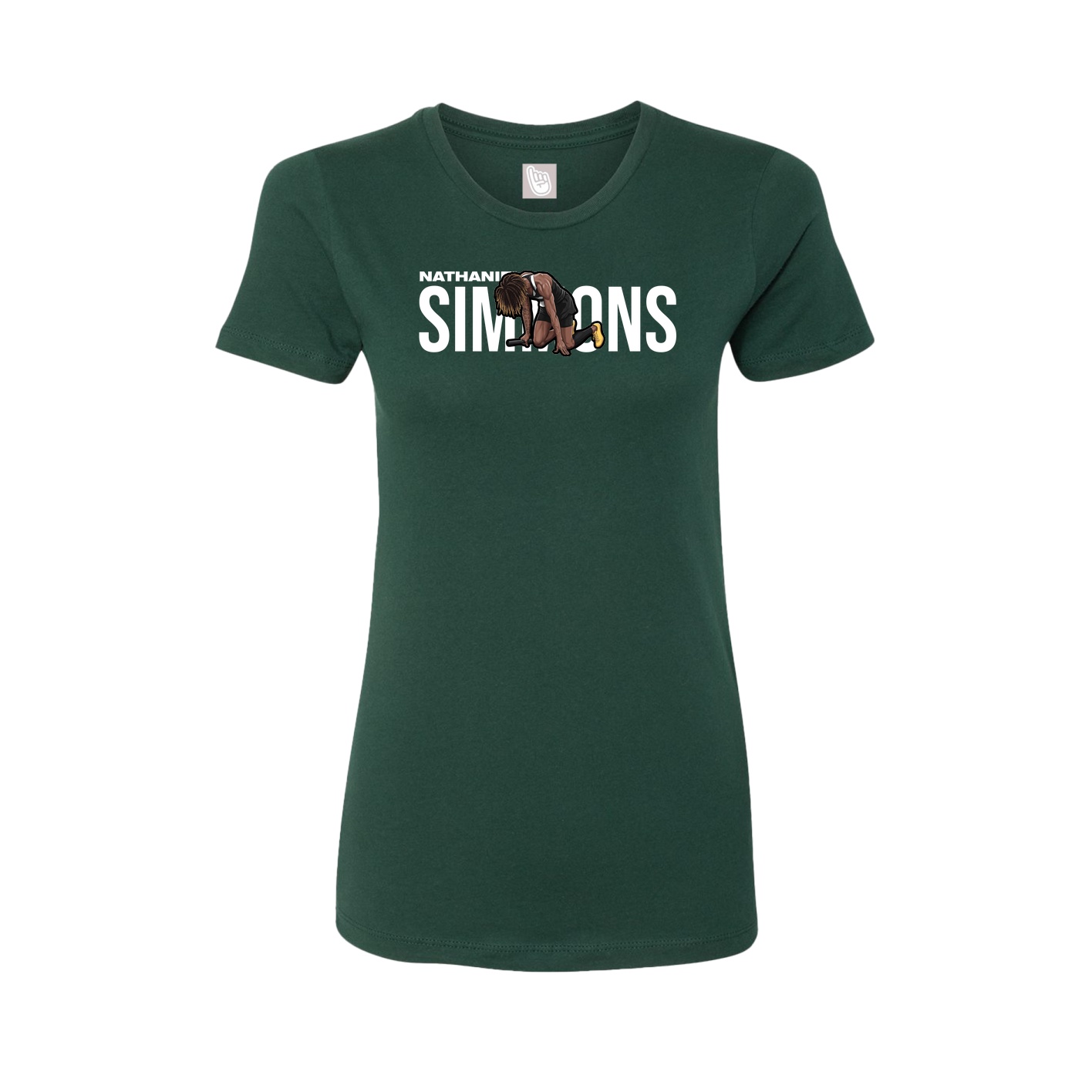 Womens Tee — Player Name in Green
