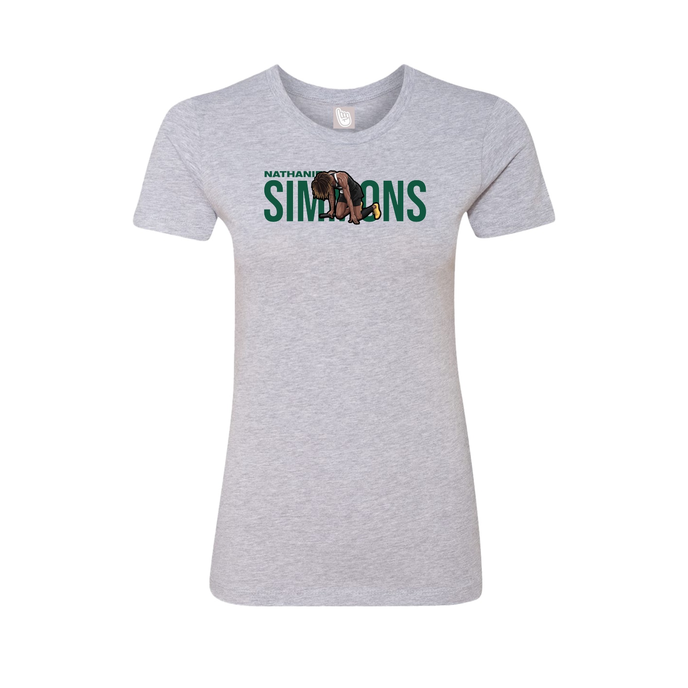 Womens Tee — Player Name in Grey