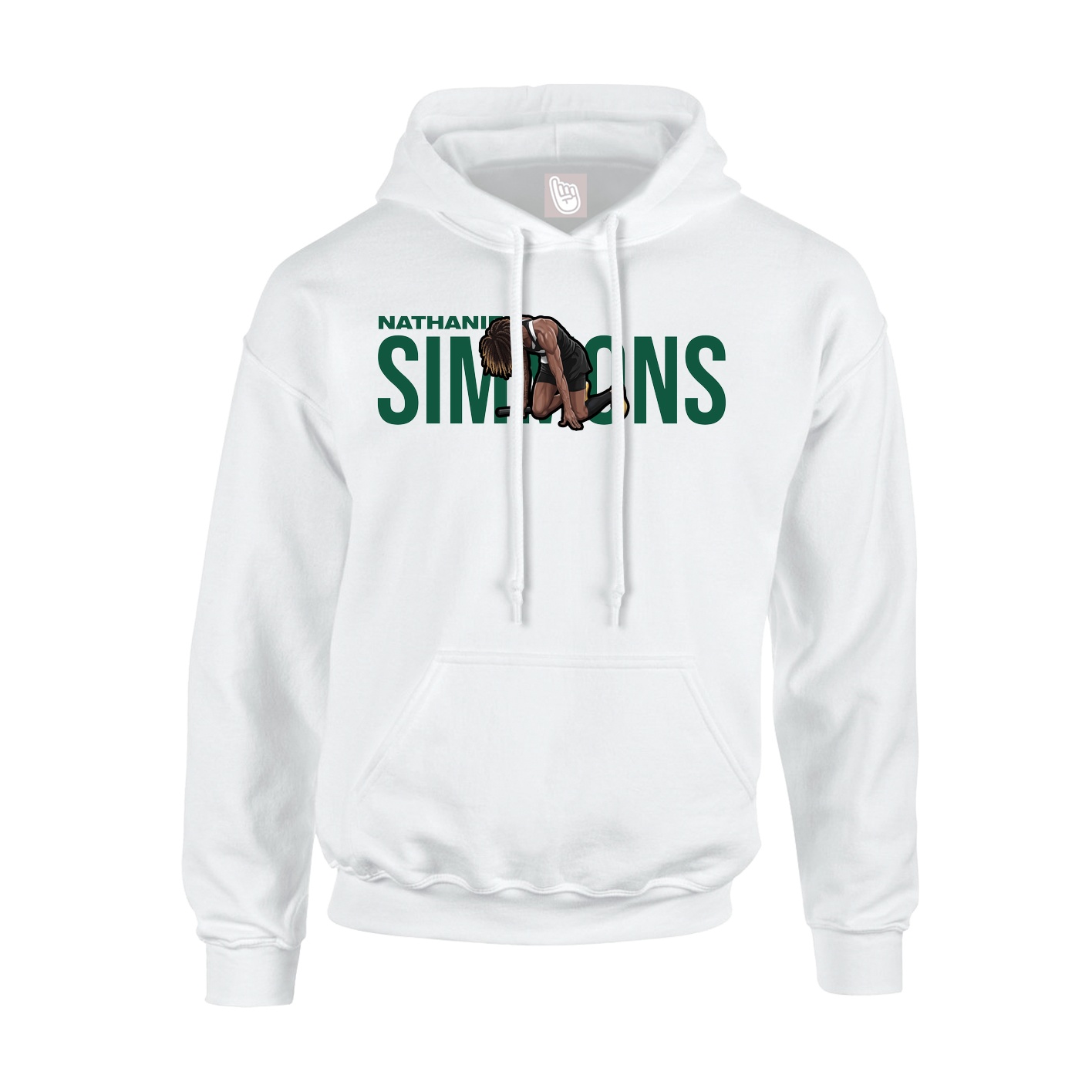 Youth Hoodie — Player Name in White