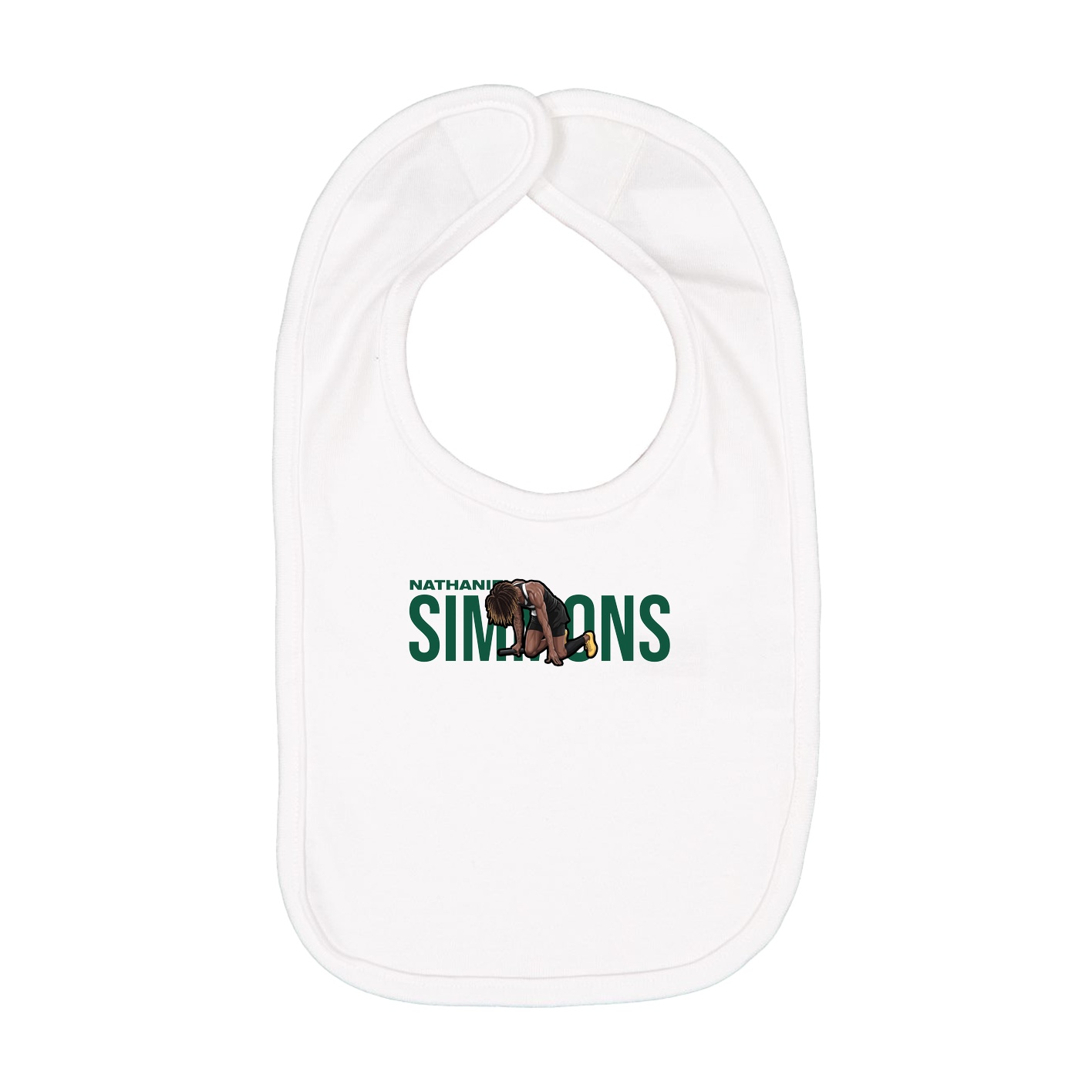 Infant Bib — Player Name in White