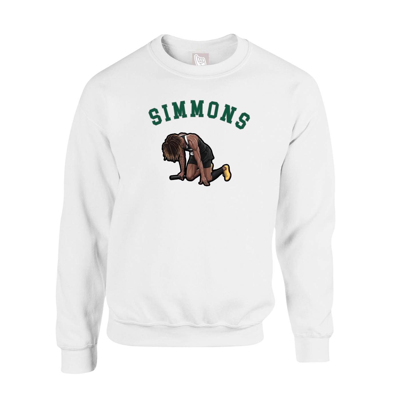 Fleece Crew — Shirsey Arch in White