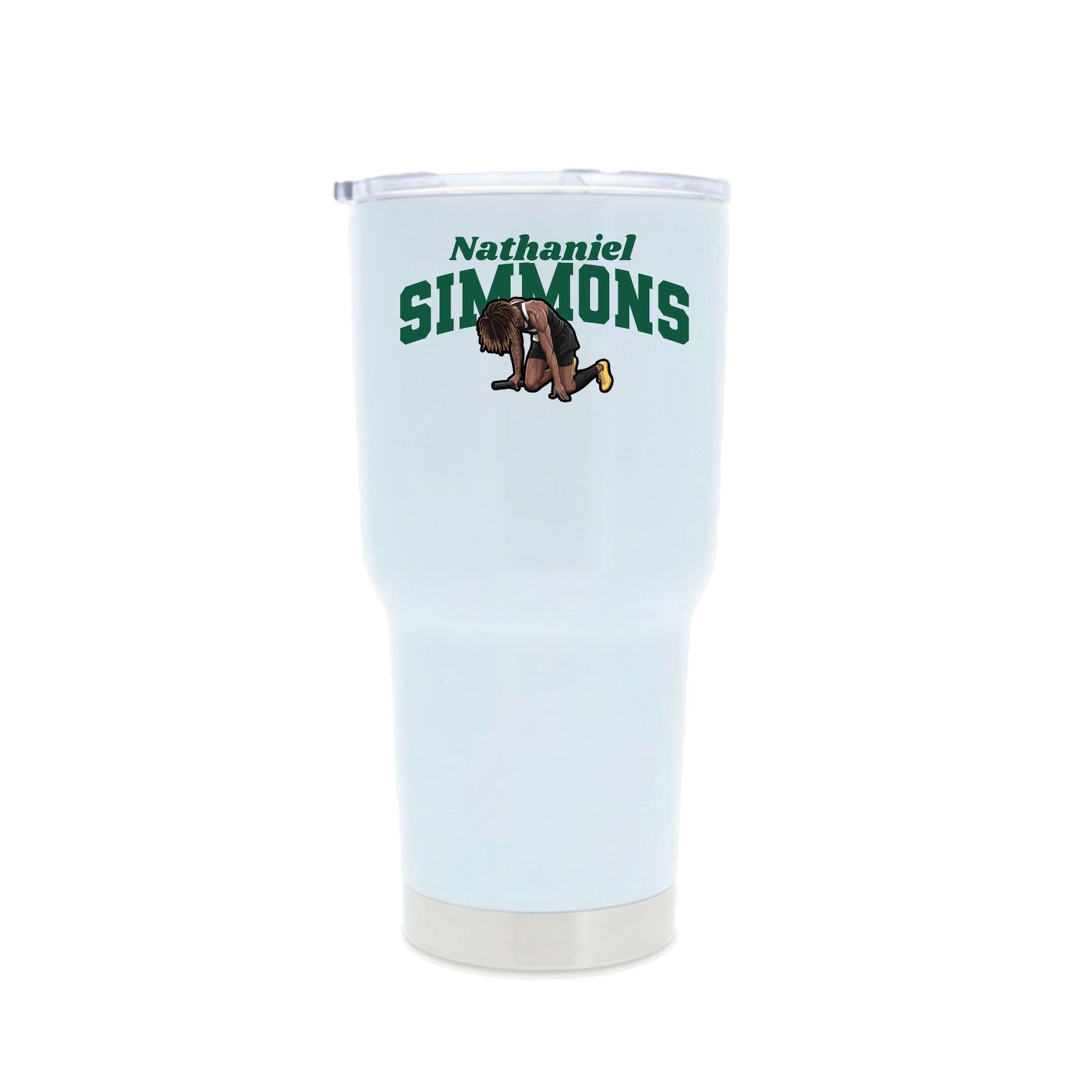 30oz Stainless Steel Tumbler — Signature Arch in White