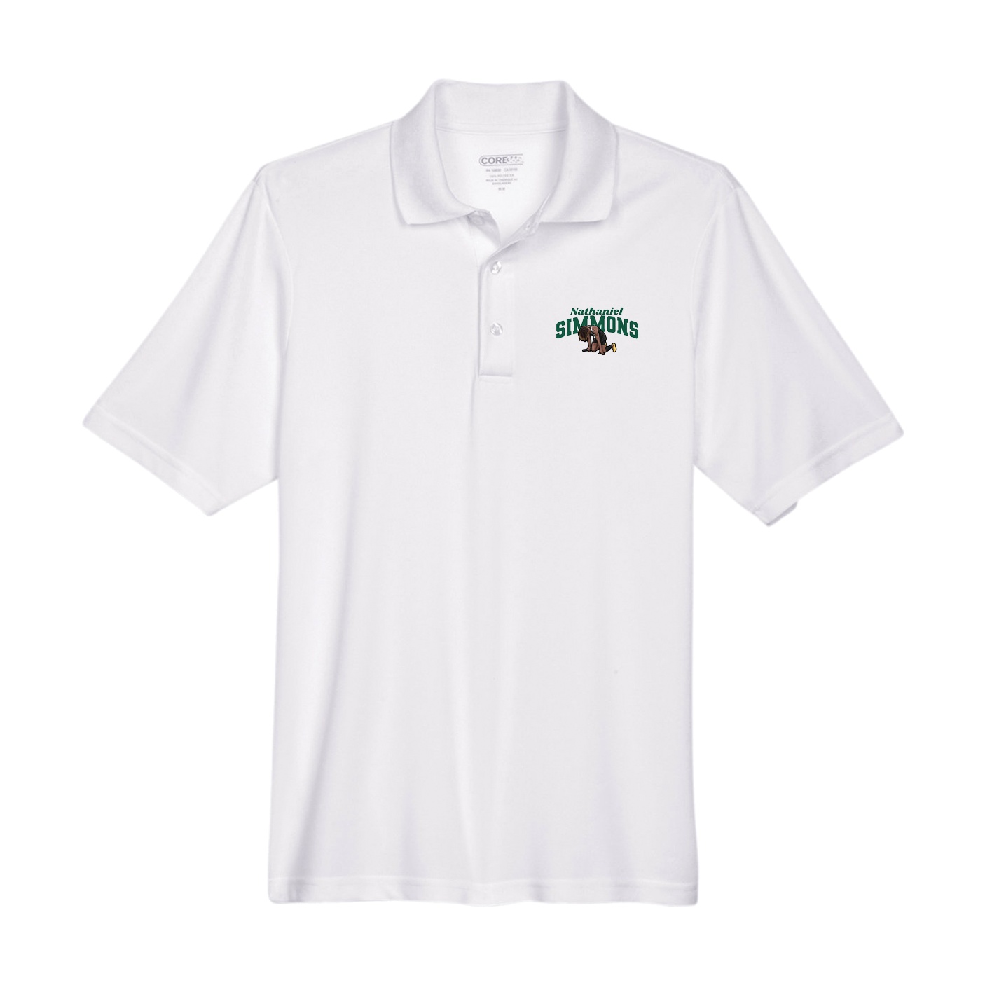 Performance Polo — Signature Arch in White