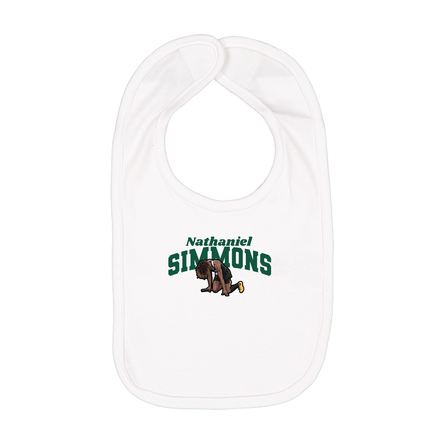Infant Bib — Signature Arch in White