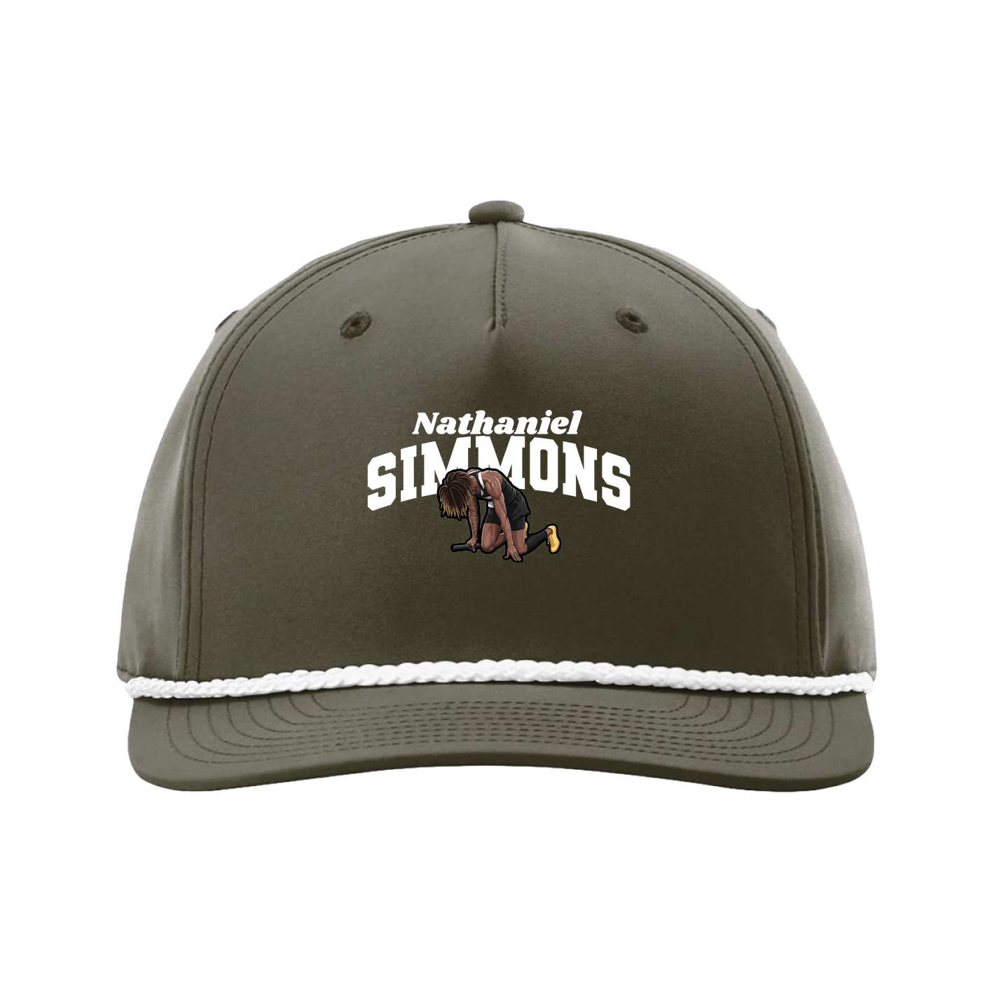 Five-Panel Classic Rope Cap — Signature Arch in Green