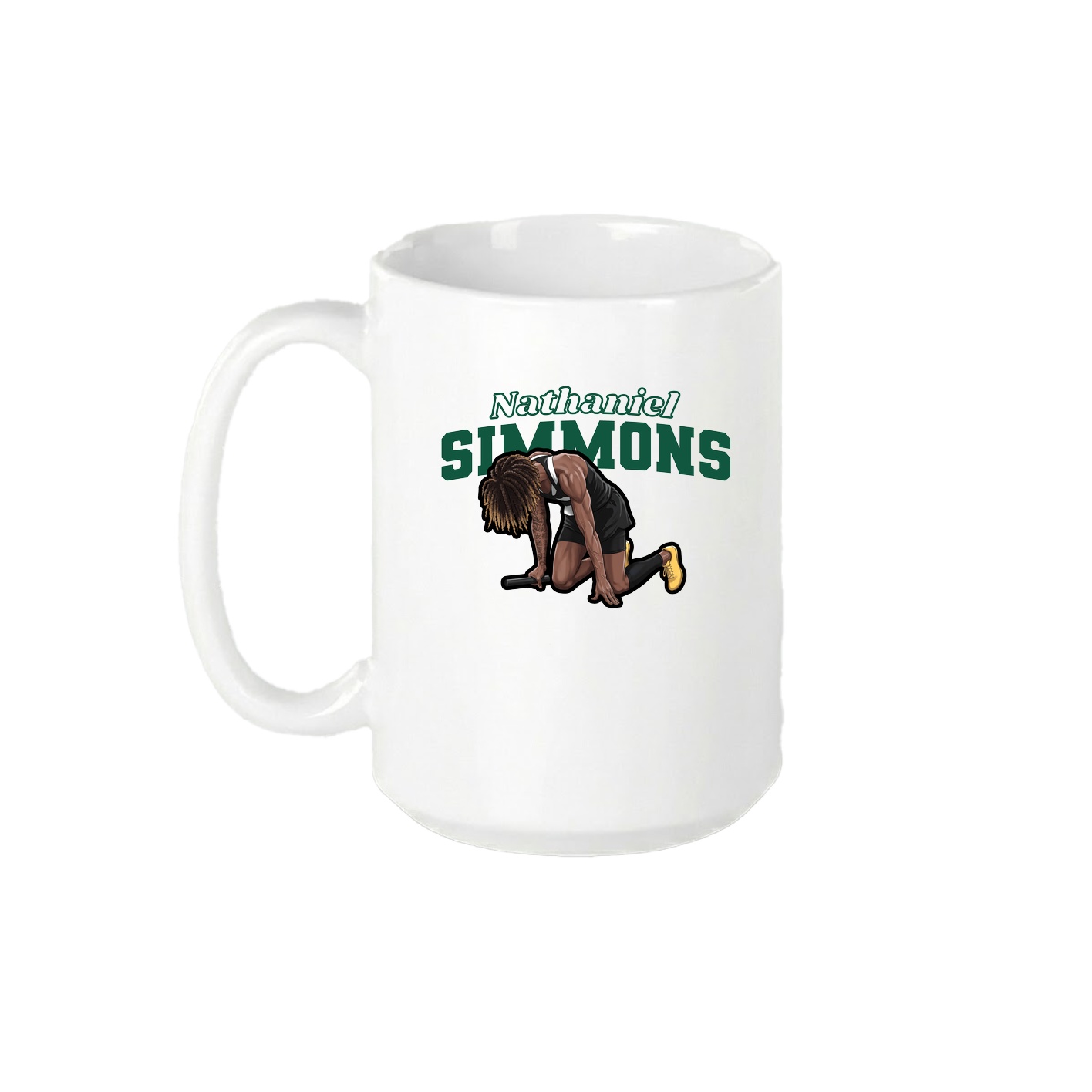15oz Coffee Mug — Name Arch in White
