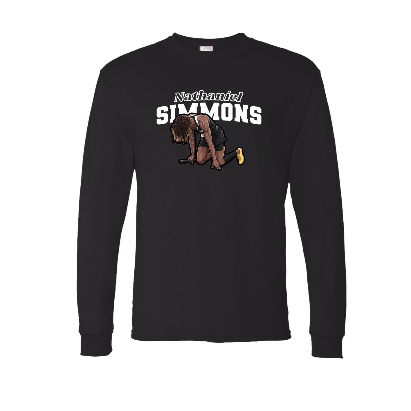 Long Sleeve Tee — Name Arch in Black
