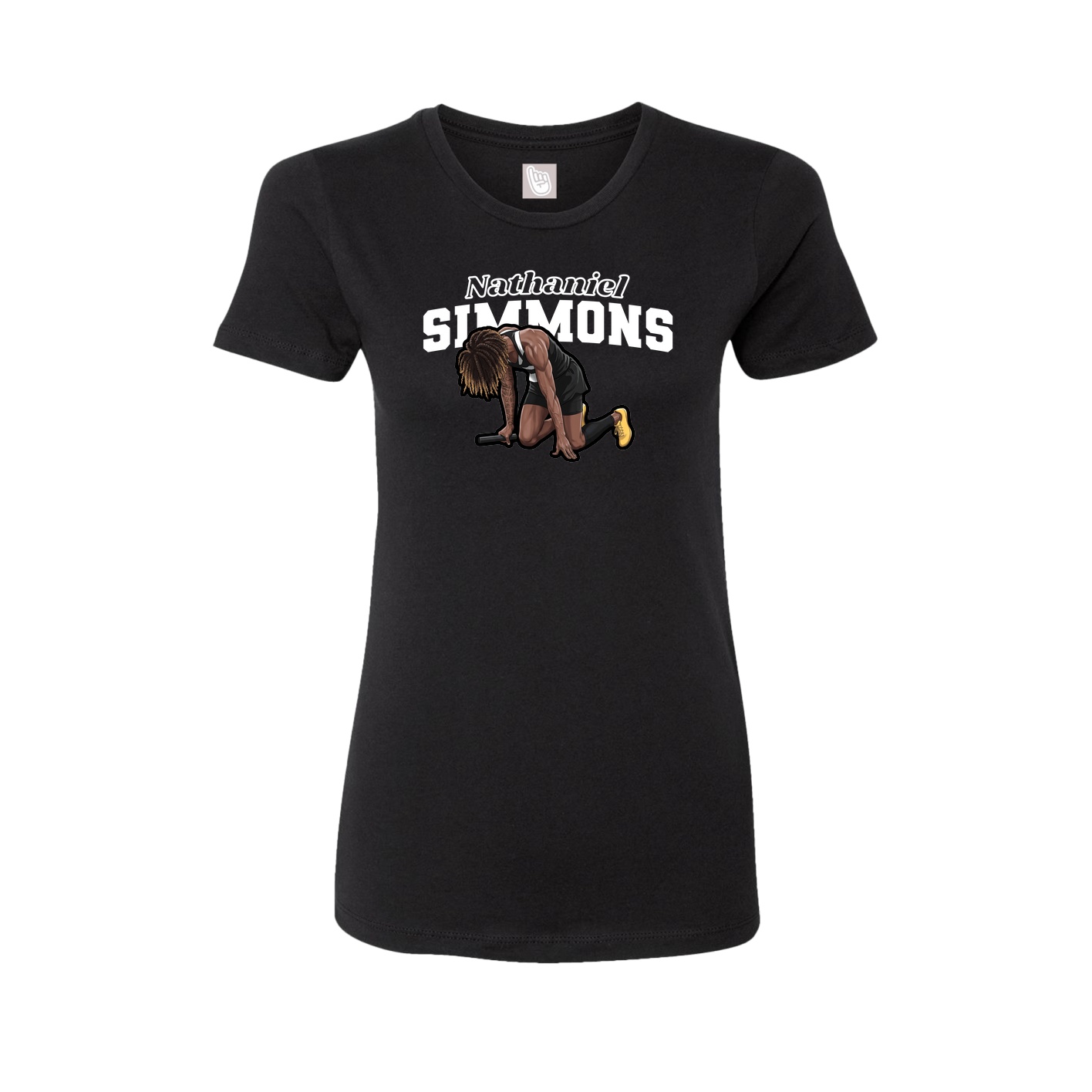 Womens Tee — Name Arch in Black