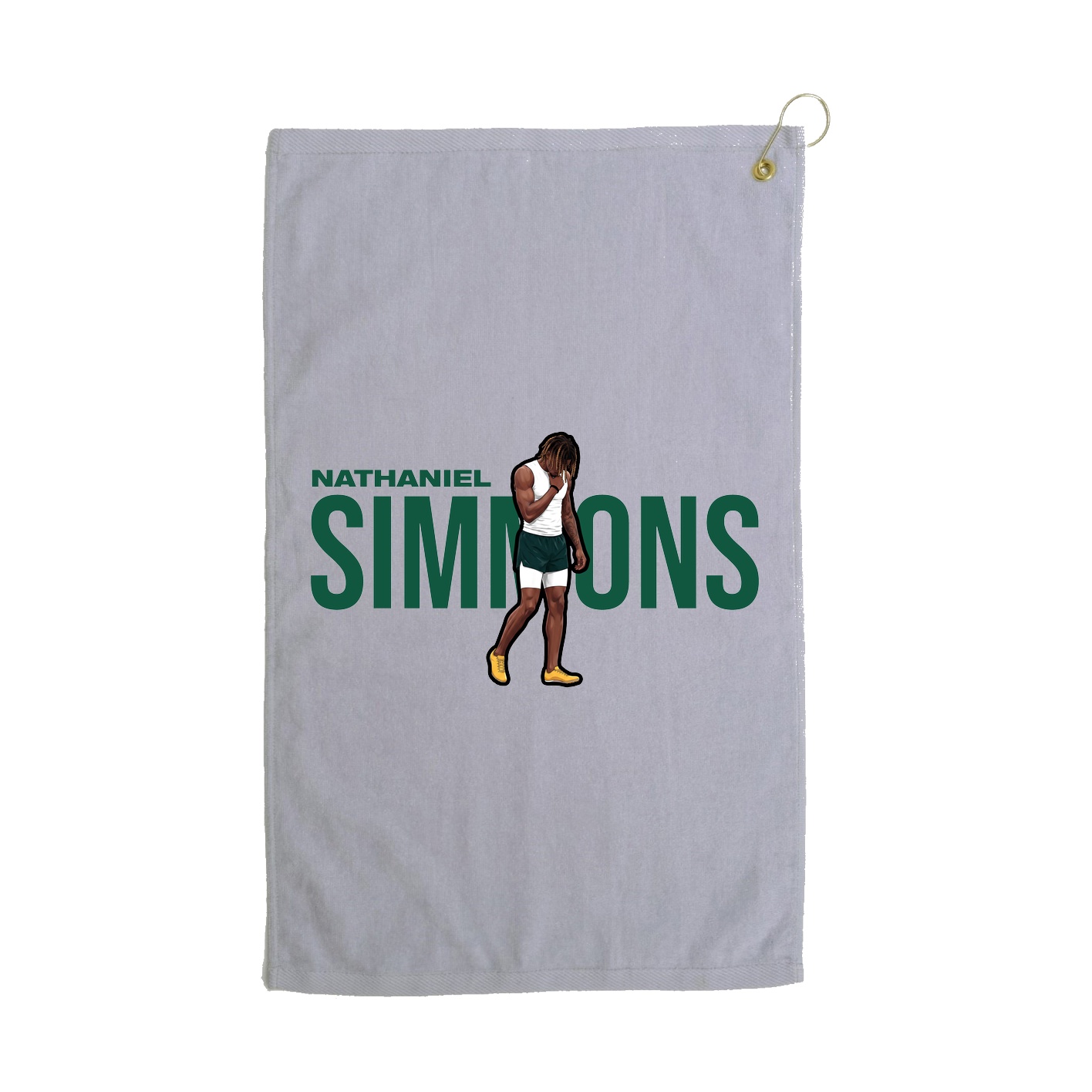 Golf Towel — Player Name in Grey