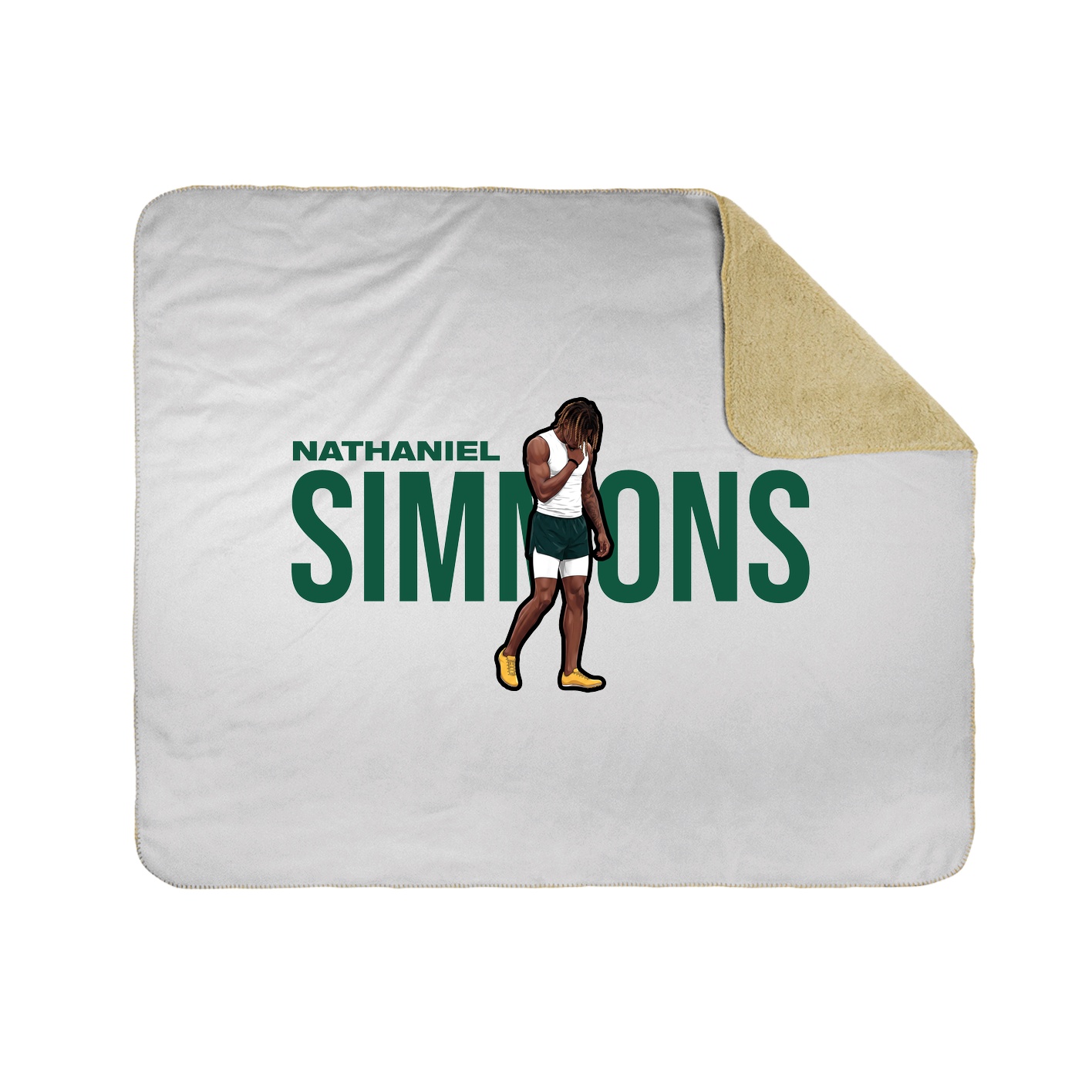 Throw Blanket — Player Name in White