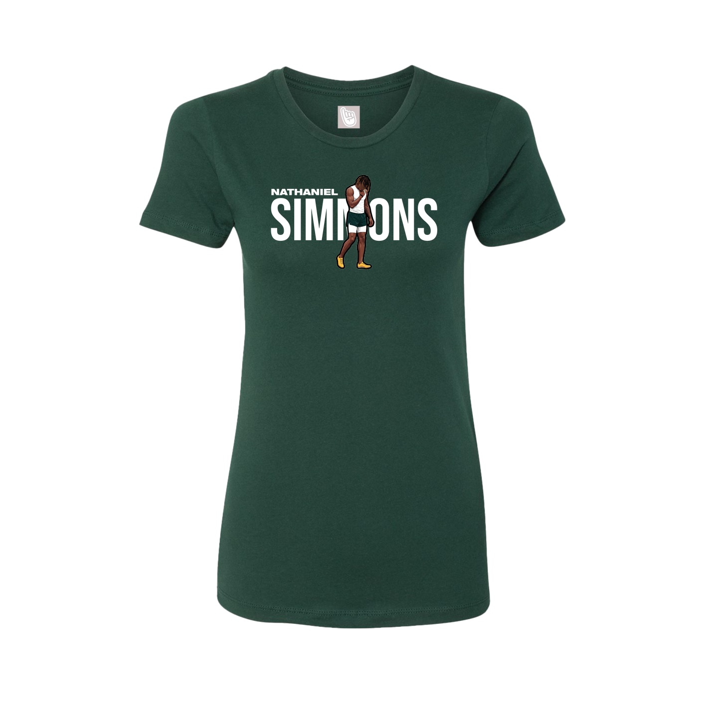 Womens Tee — Player Name in Green