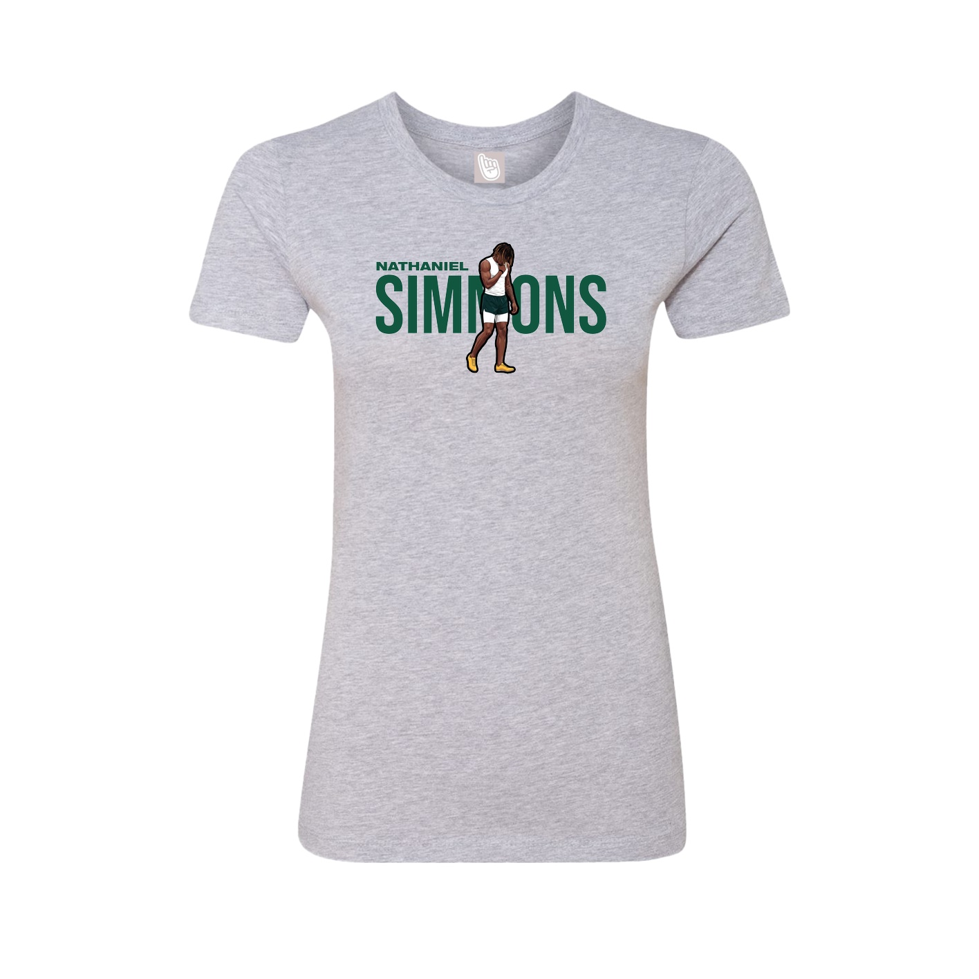 Womens Tee — Player Name in Grey