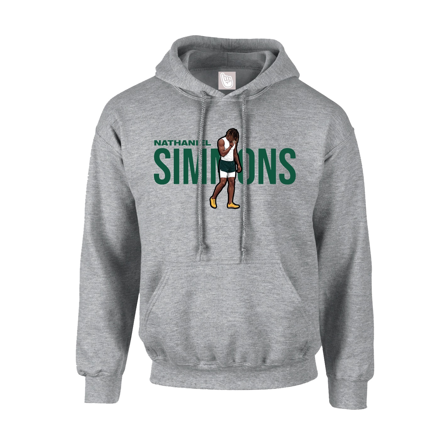 Hoodie — Player Name in Grey