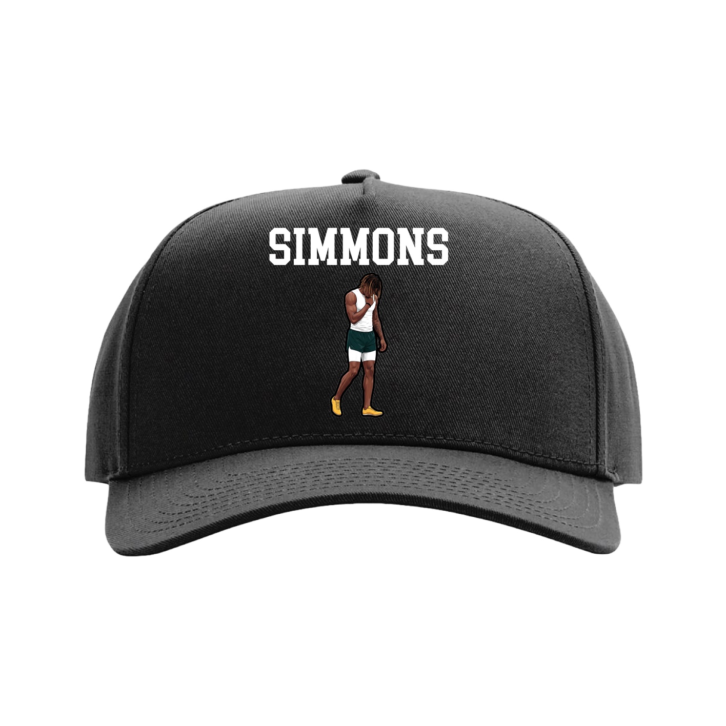 Full Fabric Five-Panel Champ Cap — Shirsey in Black