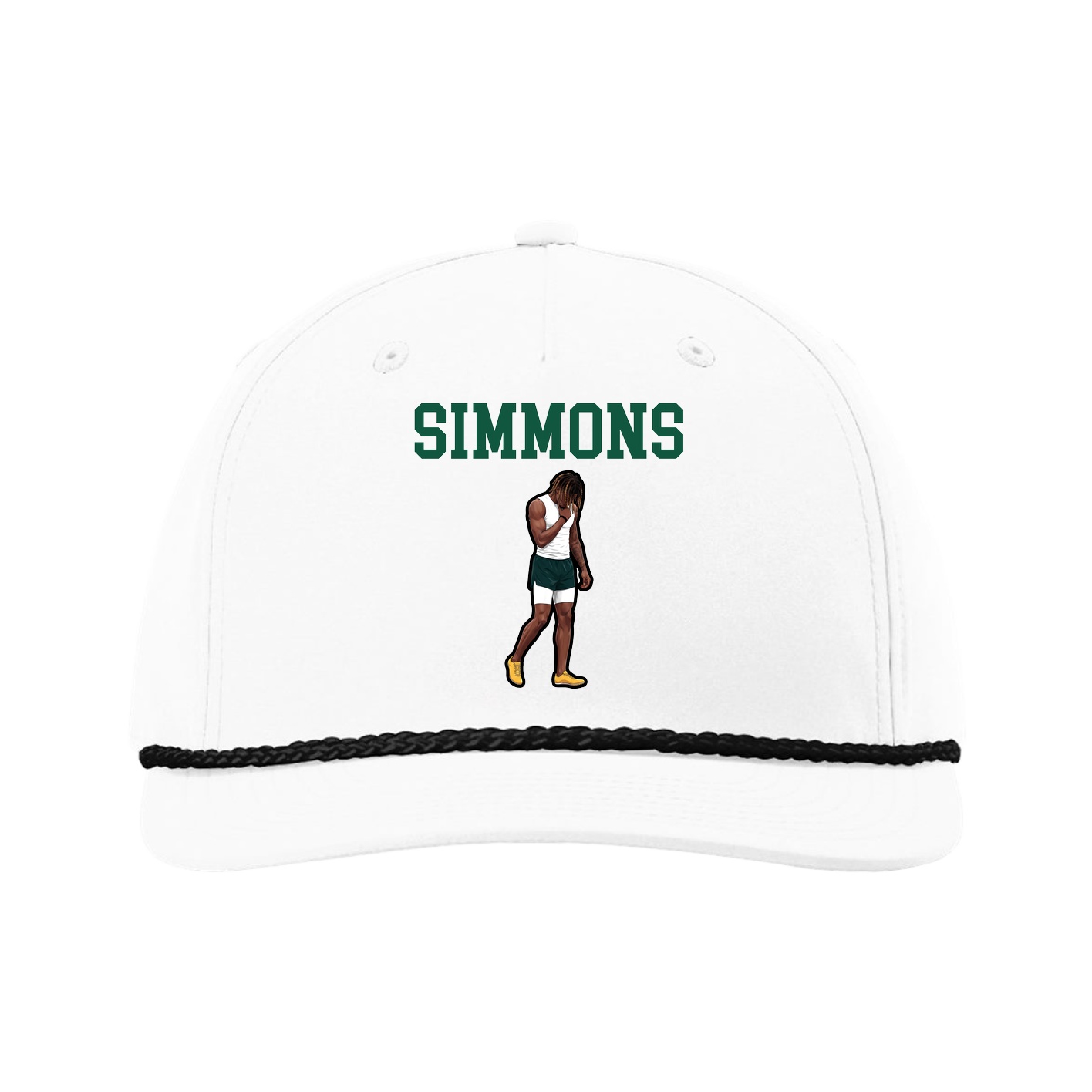 Five-Panel Classic Rope Cap — Shirsey in White