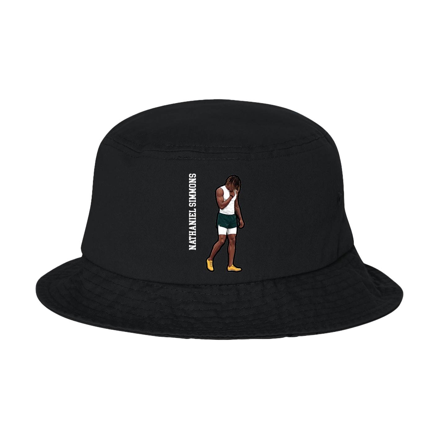 Bucket Cap — Name Vertical in Black