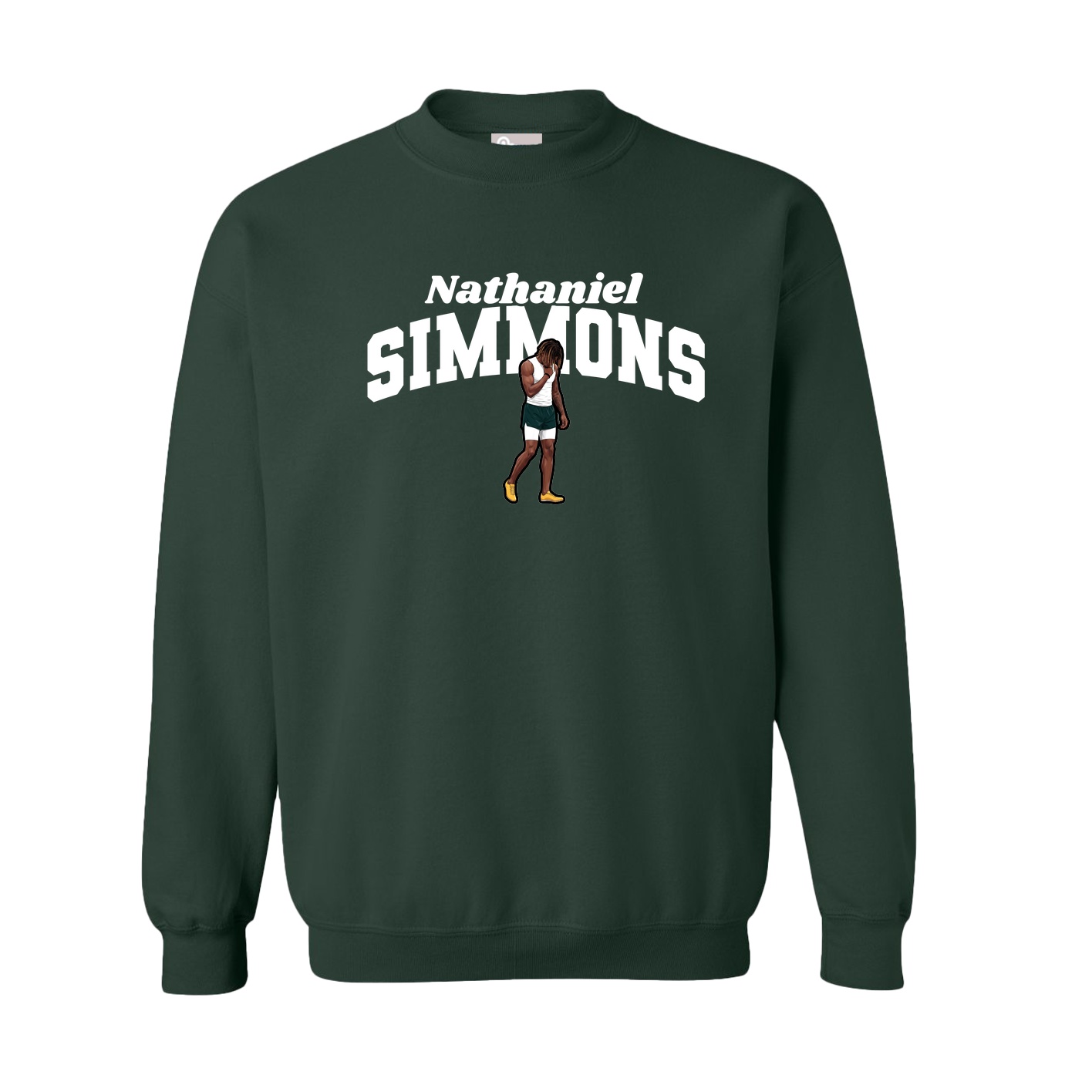 Fleece Crew — Signature Arch in Green