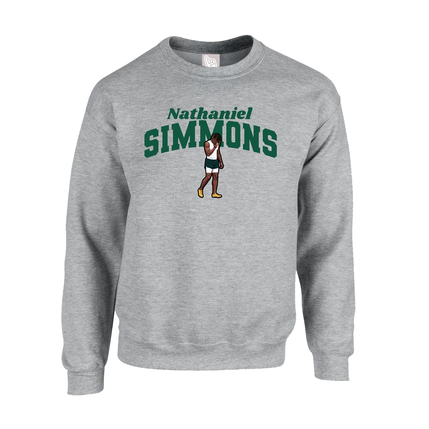 Fleece Crew — Signature Arch in Grey