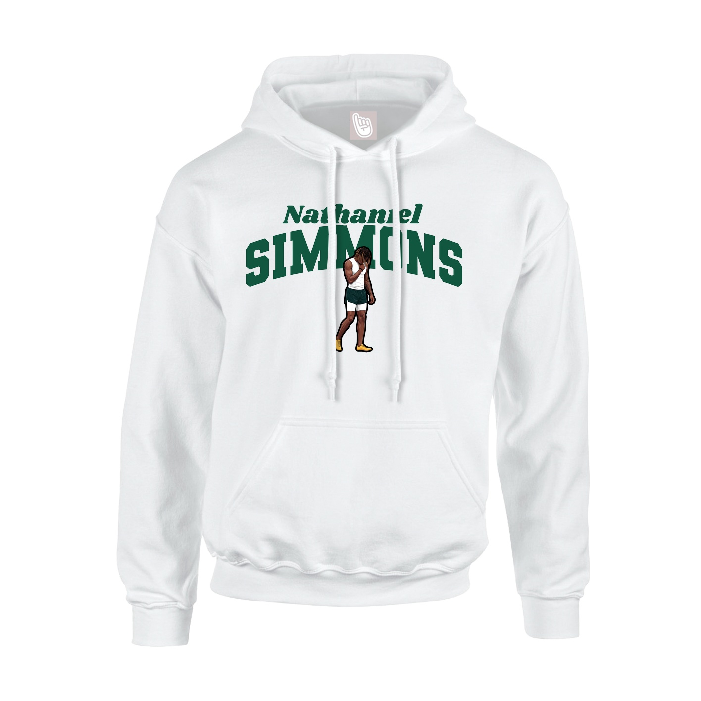 Youth Hoodie — Signature Arch in White