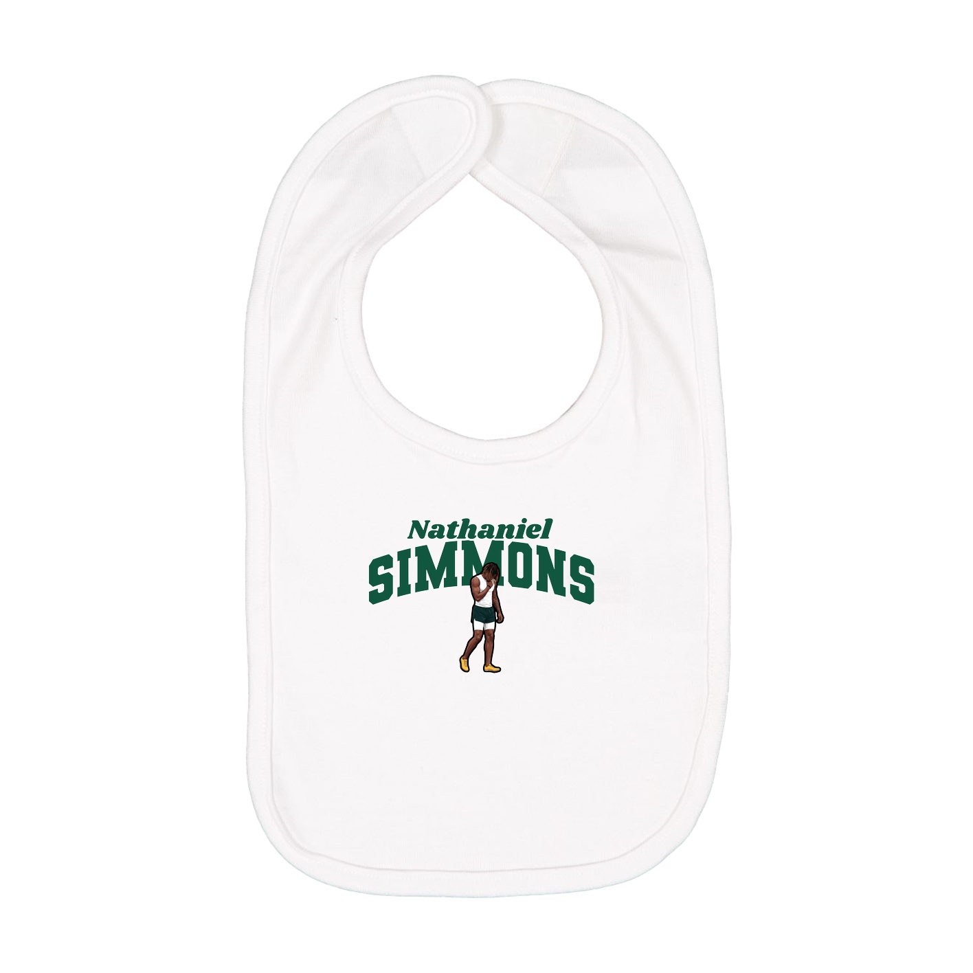 Infant Bib — Signature Arch in White