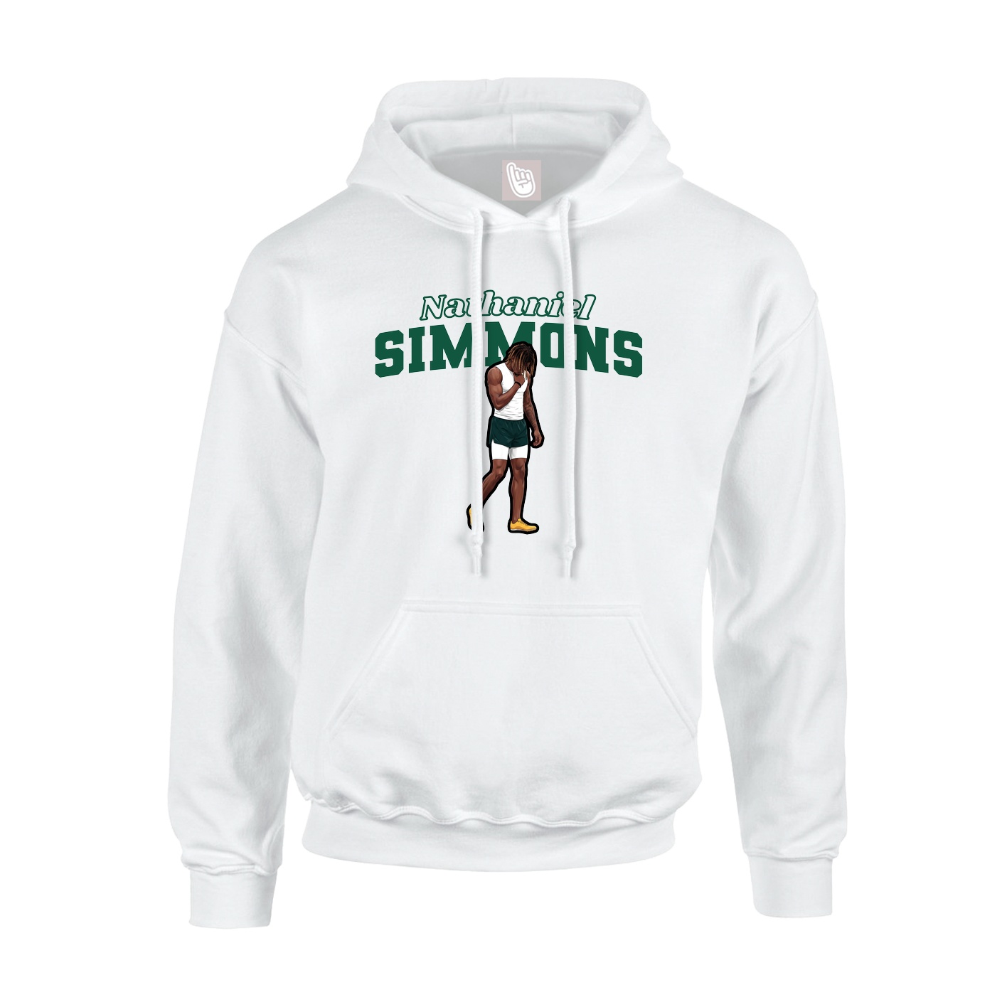 Hoodie — Name Arch in White