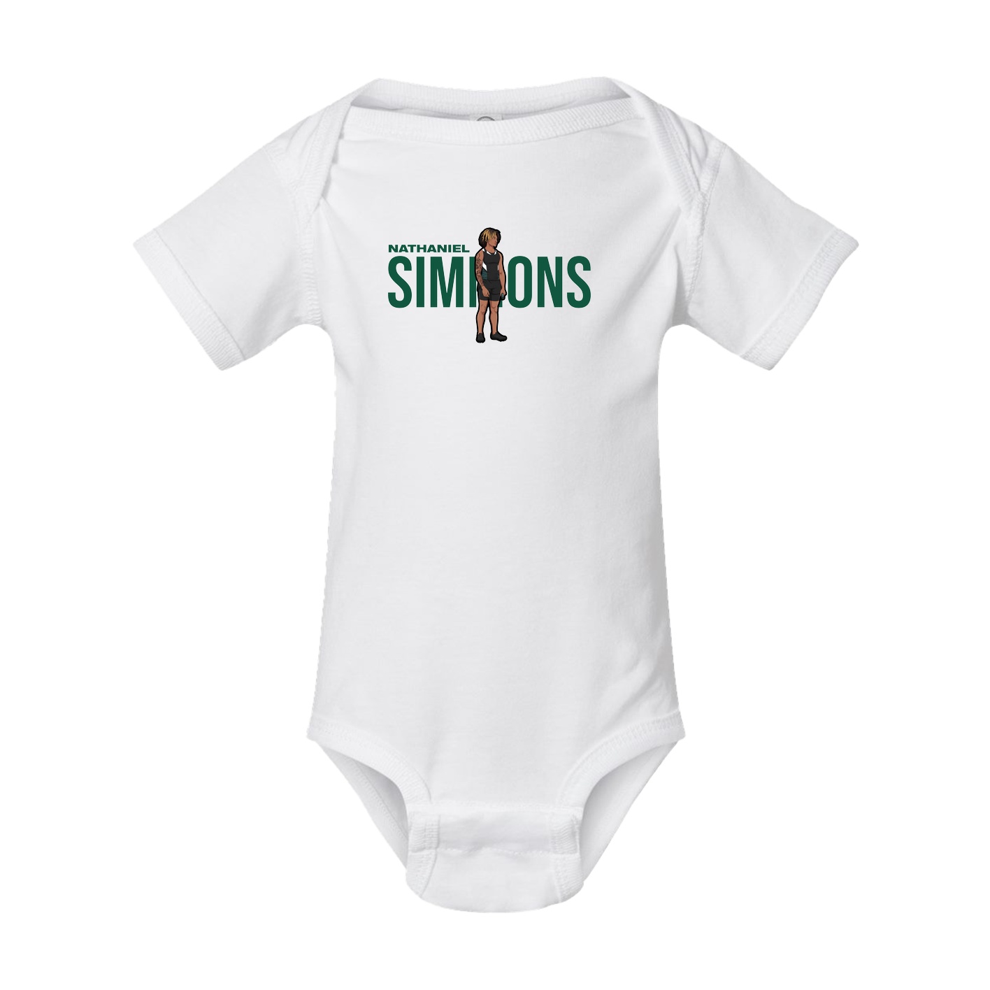 Baby Onesie — Player Name in White