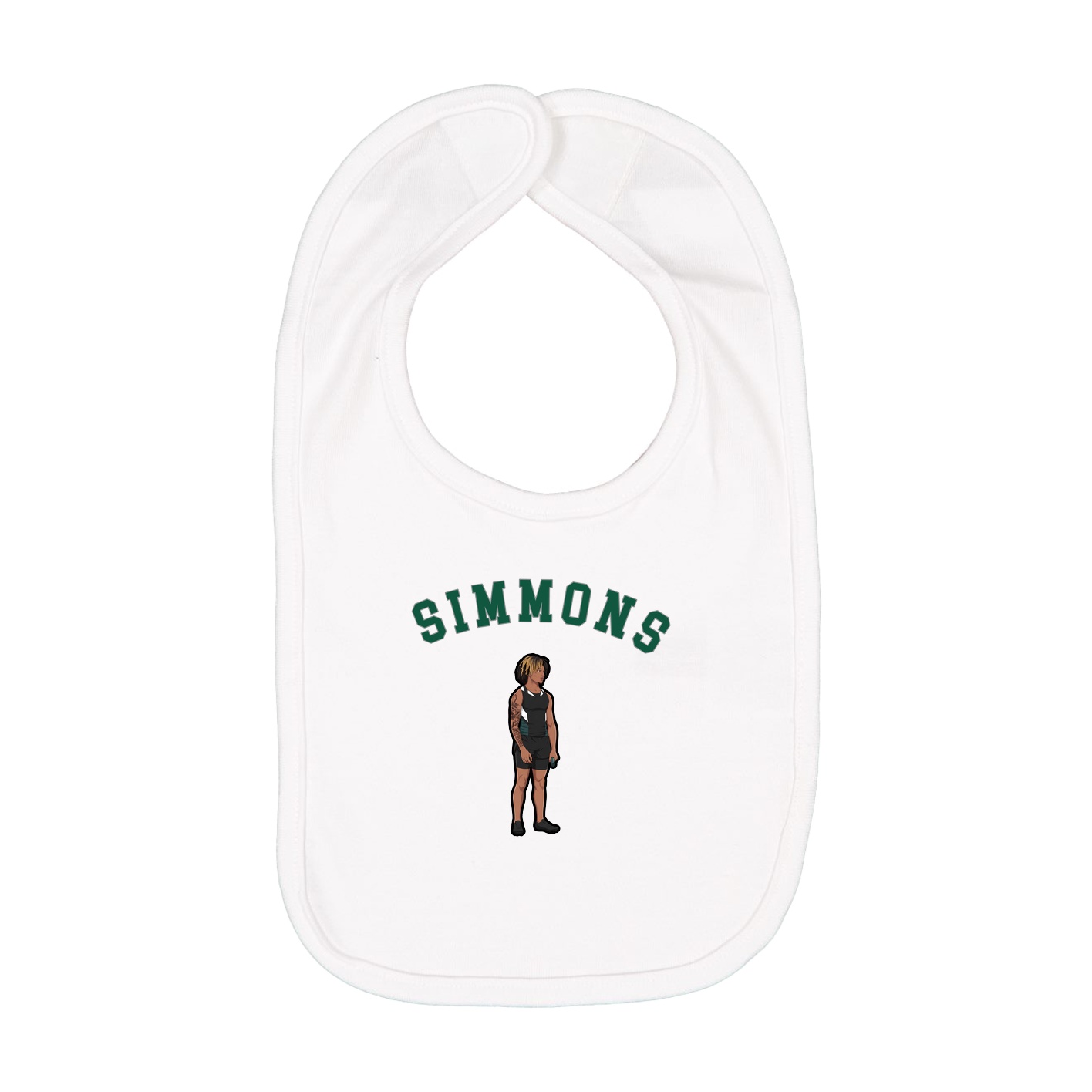 Infant Bib — Shirsey Arch in White