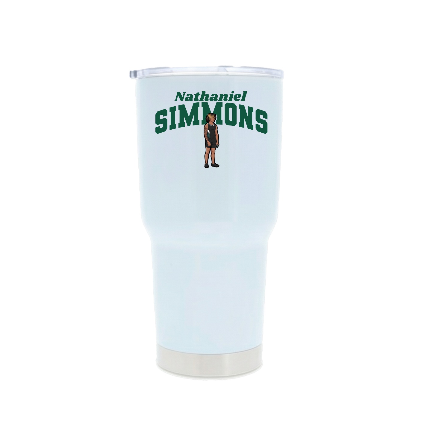 30oz Stainless Steel Tumbler — Signature Arch in White