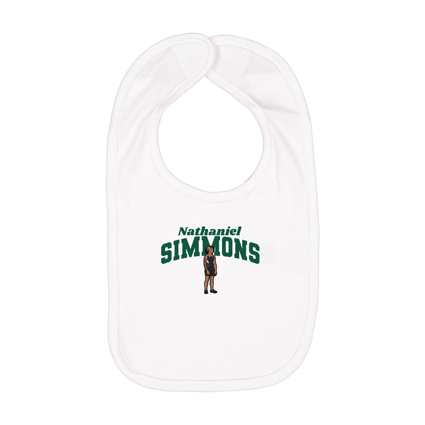 Infant Bib — Signature Arch in White